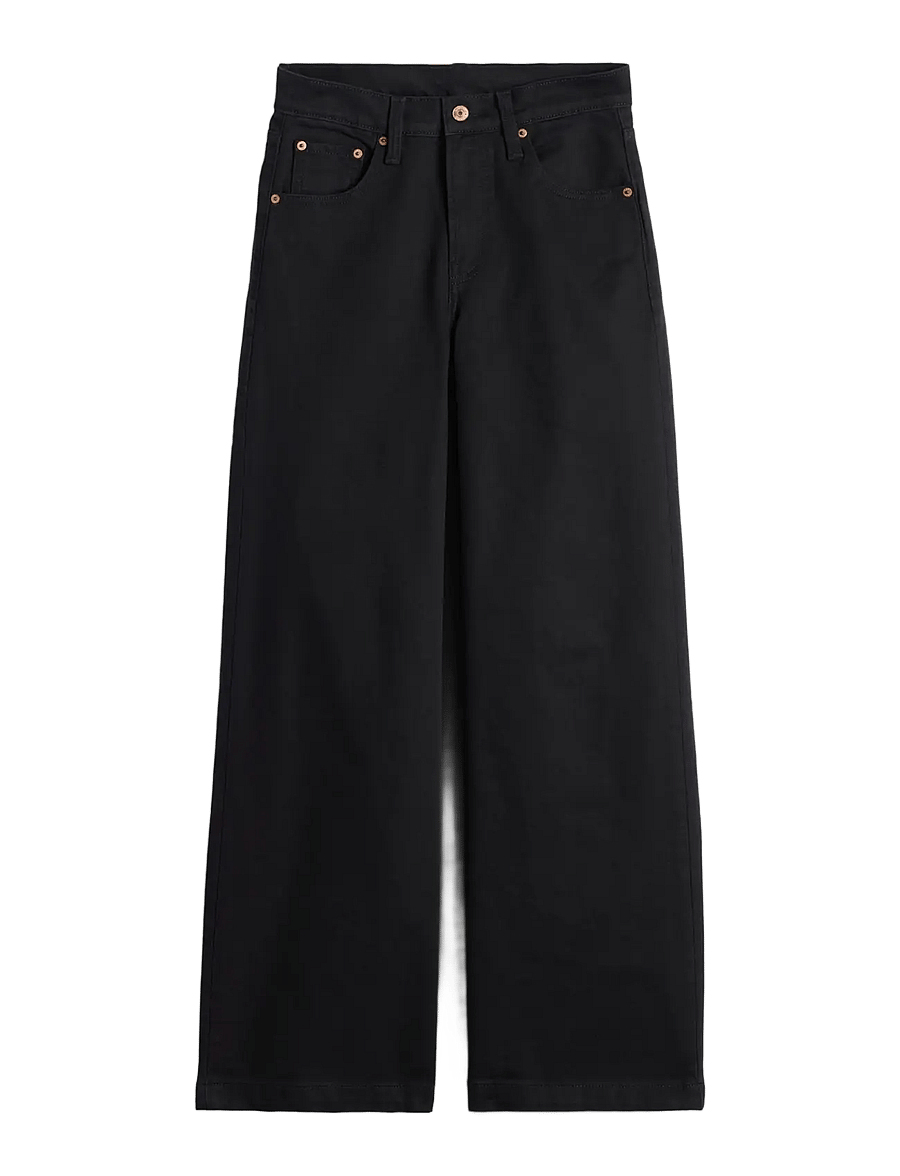GAP - High-Rise Stride Jeans from the GAP collection - hosen mit weitem bein - absolute black - 1
