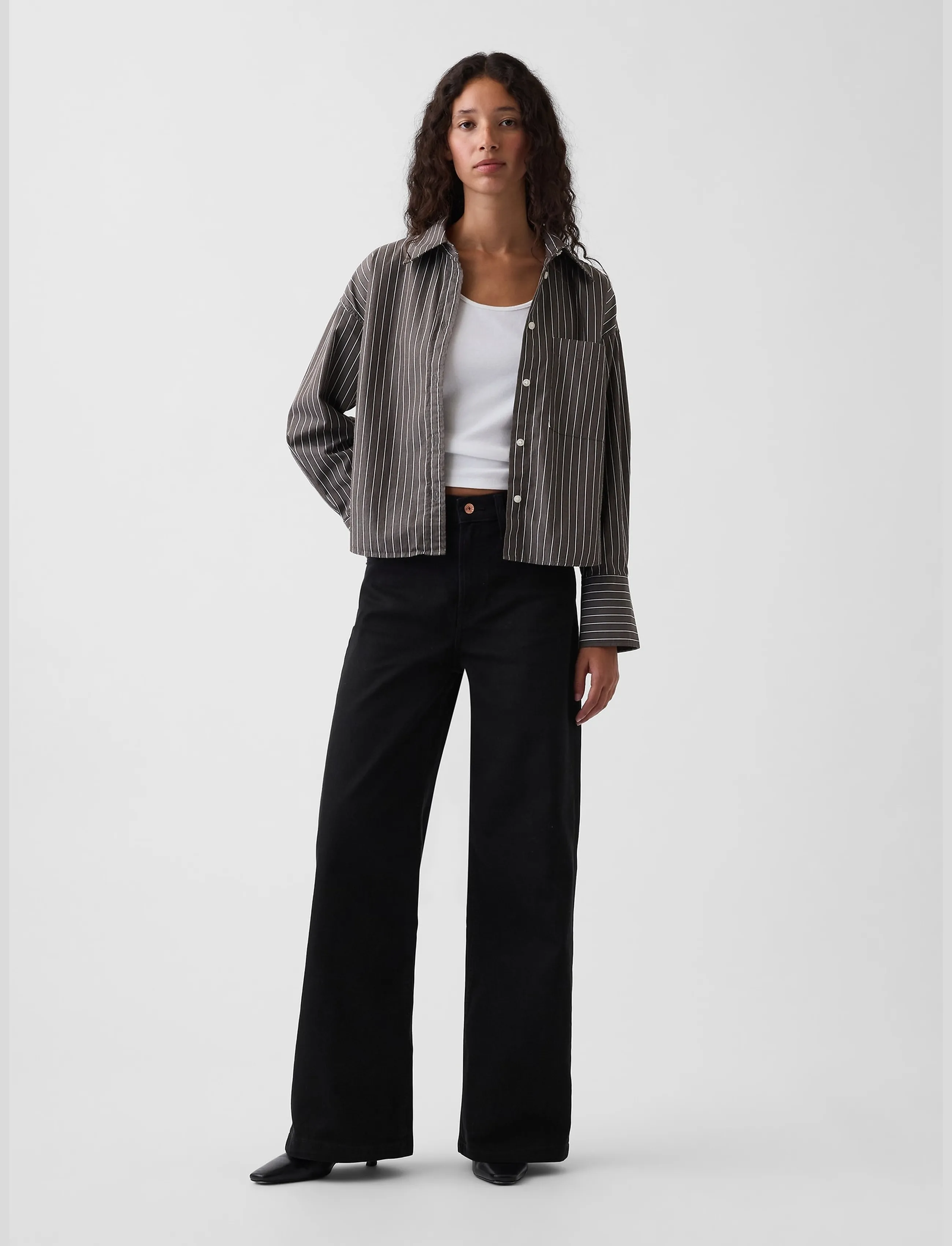 GAP High-Rise Stride Jeans from the GAP collection - Büromode - ABSOLUTE BLACK / black