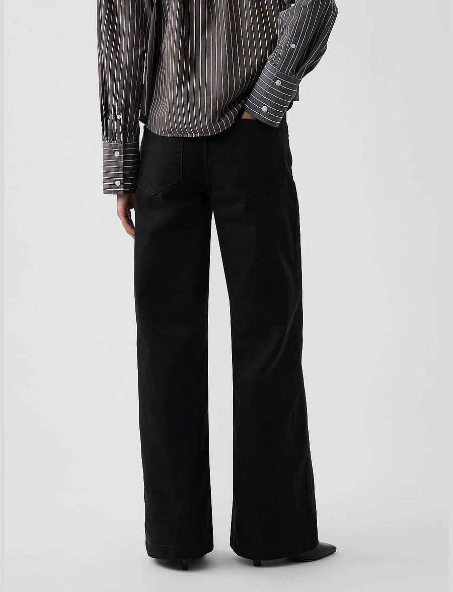 GAP - High-Rise Stride Jeans from the GAP collection - hosen mit weitem bein - absolute black - 4