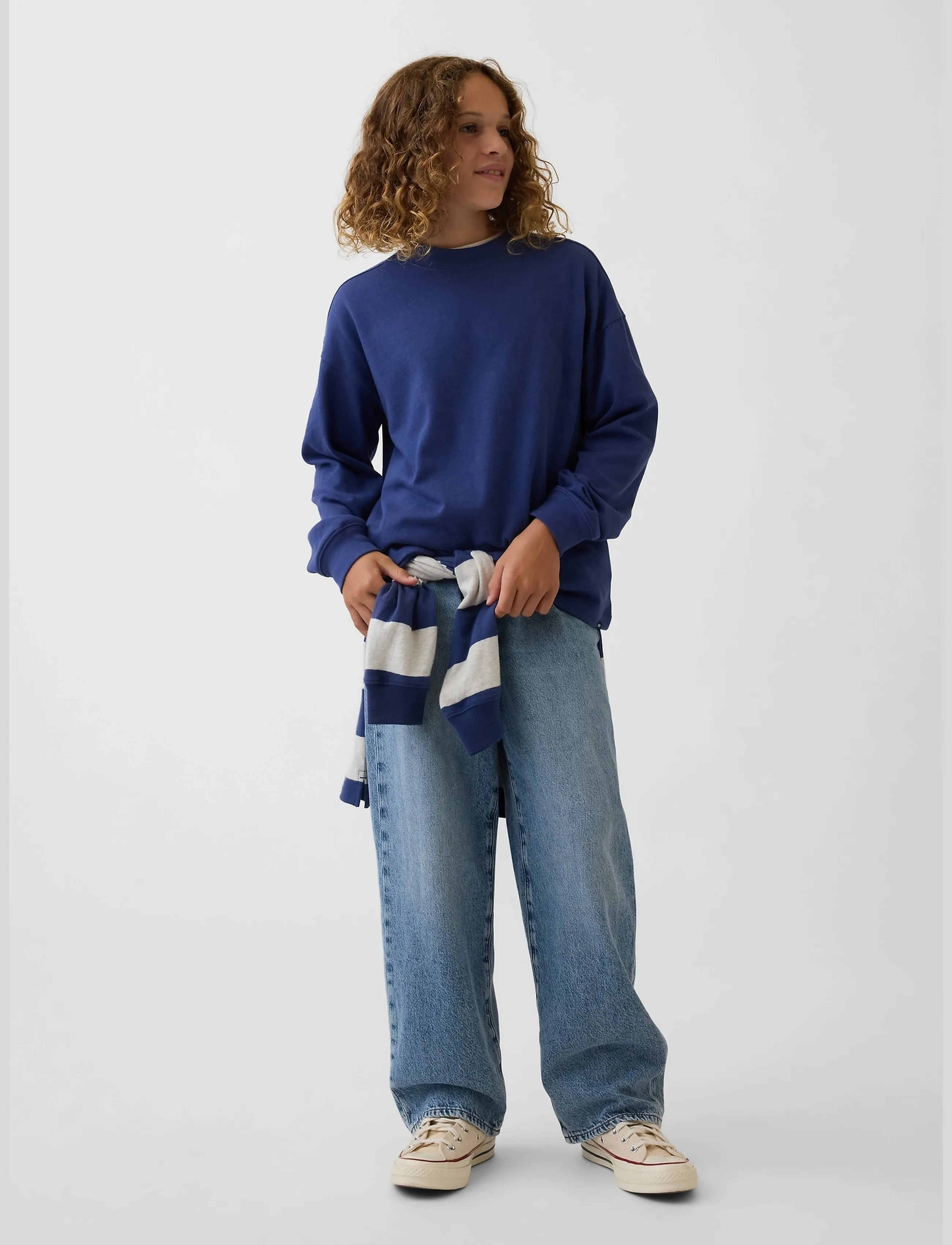 GAP - Kids Heavyweight Oversized T-Shirt from the GAP collection - langärmelig - dutch blue - 3