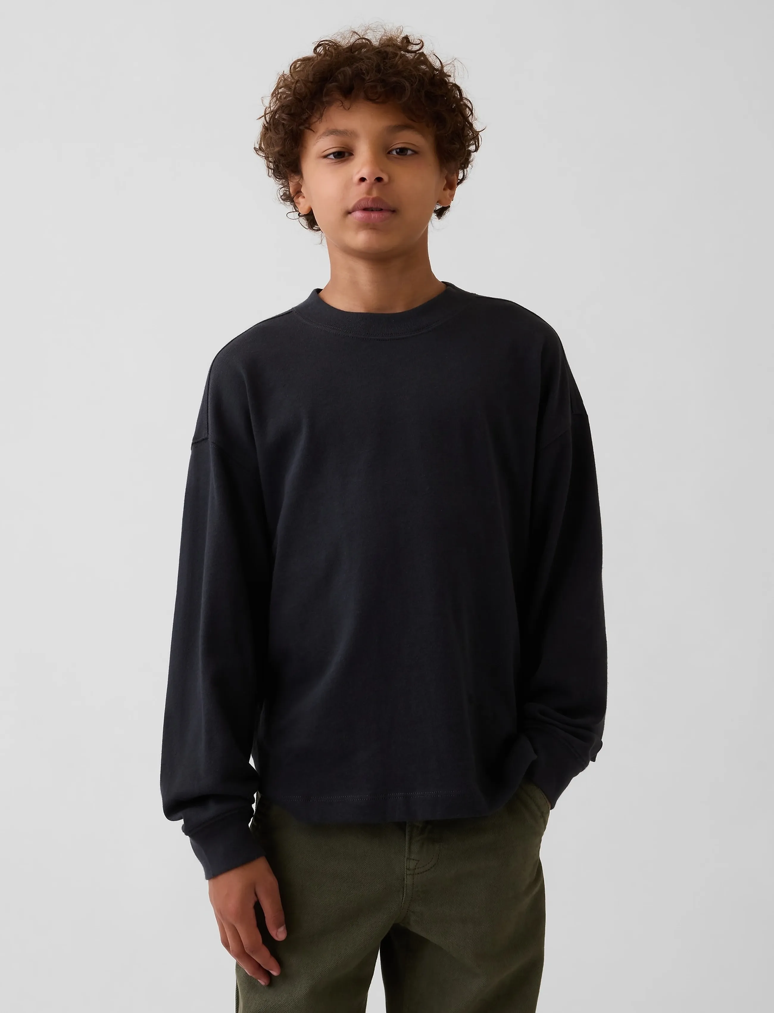 GAP - Kids Heavyweight Oversized T-Shirt from the GAP collection - langärmelig - moonless night - 3