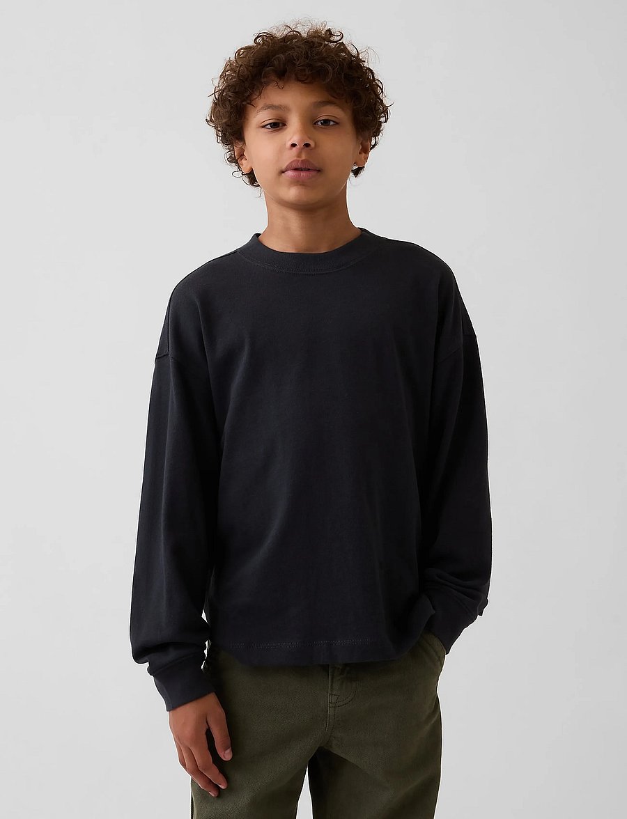 GAP - Kids Heavyweight Oversized T-Shirt from the GAP collection - langärmelig - moonless night - 3