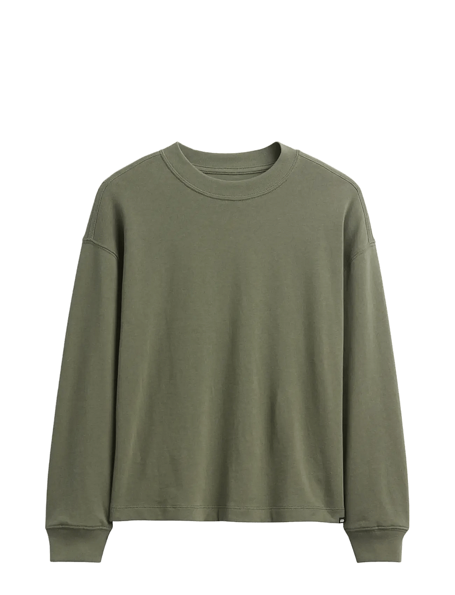 GAP - Kids Heavyweight Oversized T-Shirt from the GAP collection - langärmelig - tweed green - 1