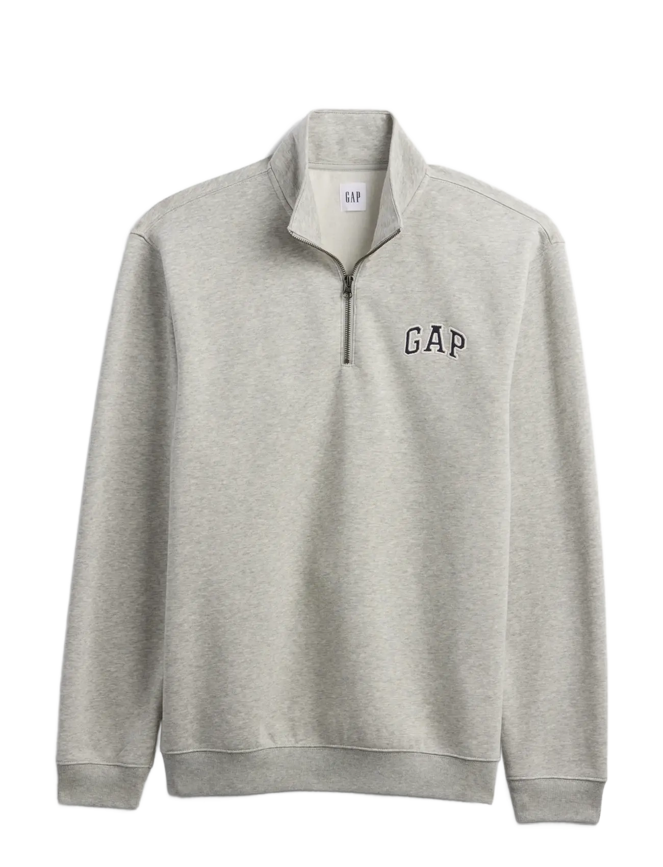 GAP - Relaxed Gap Logo Quarter-Zip Sweatshirt - light heather grey b08 - 1