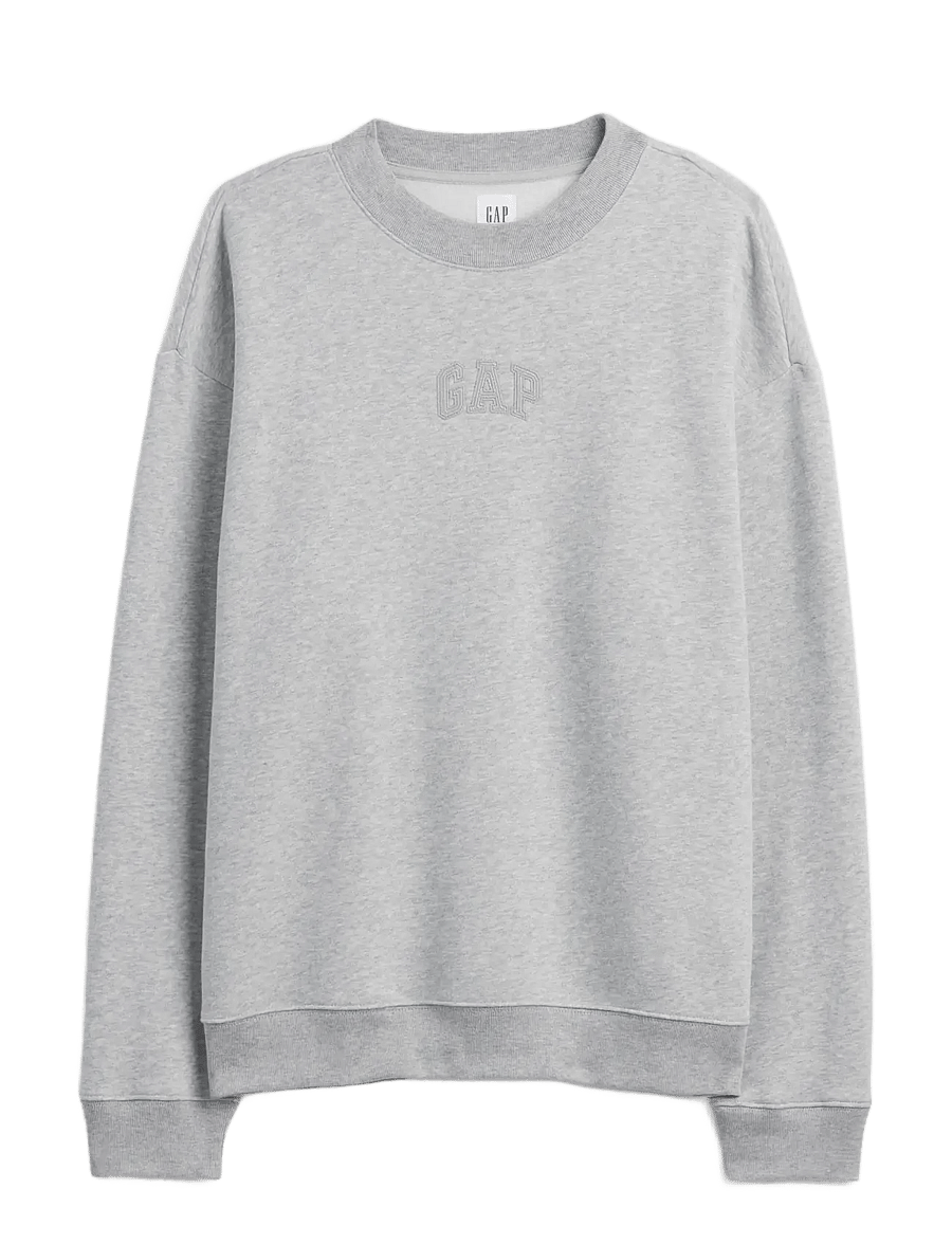 GAP - Adult Relaxed Gap Mini-Logo Sweatshirt - heather grey - 1