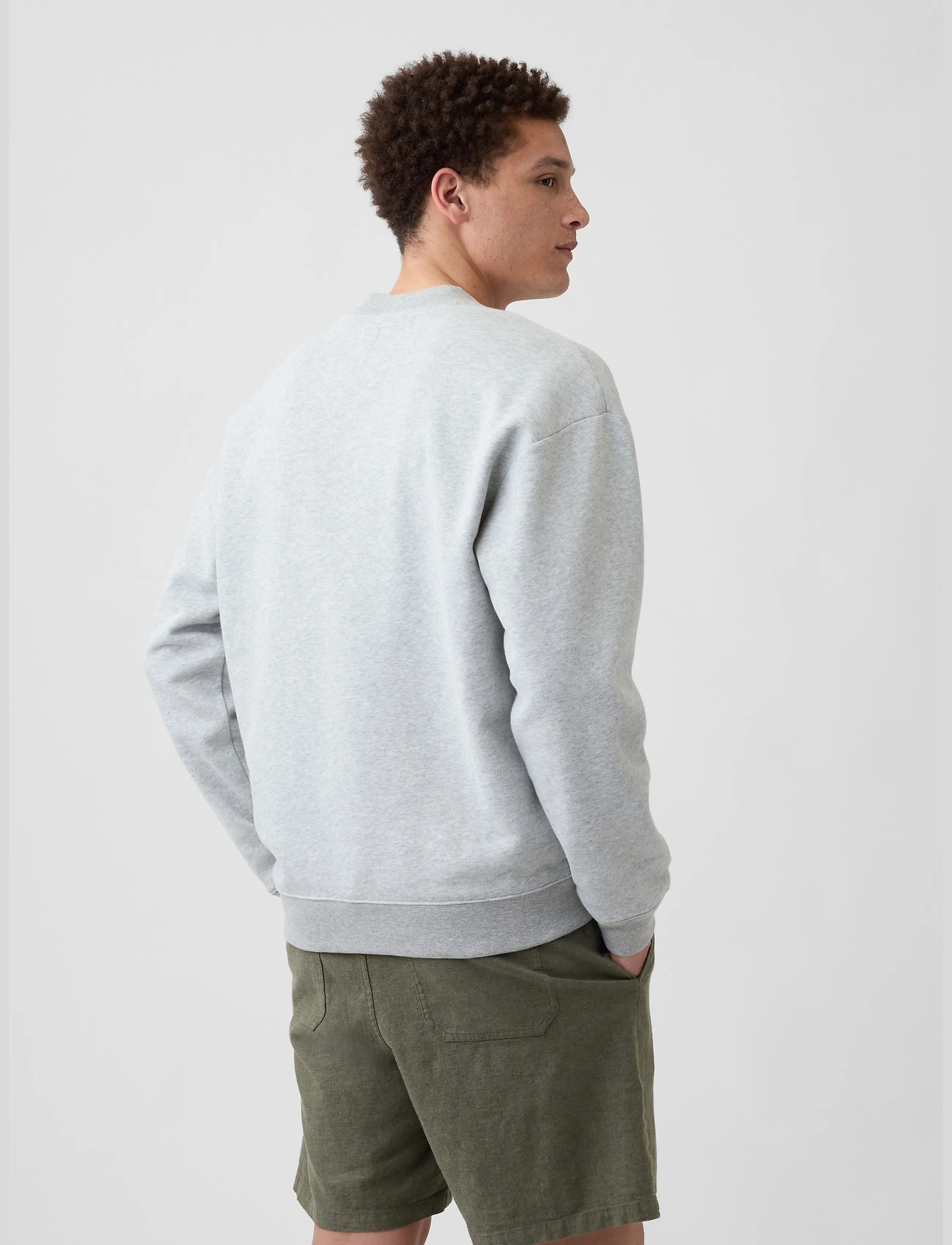 GAP - Adult Relaxed Gap Mini-Logo Sweatshirt - heather grey - 2
