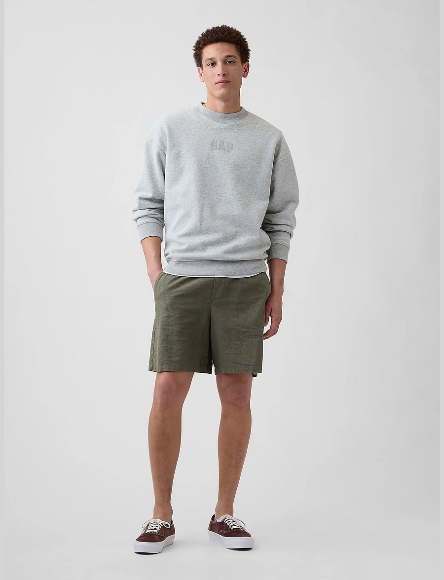 GAP - Adult Relaxed Gap Mini-Logo Sweatshirt - heather grey - 3