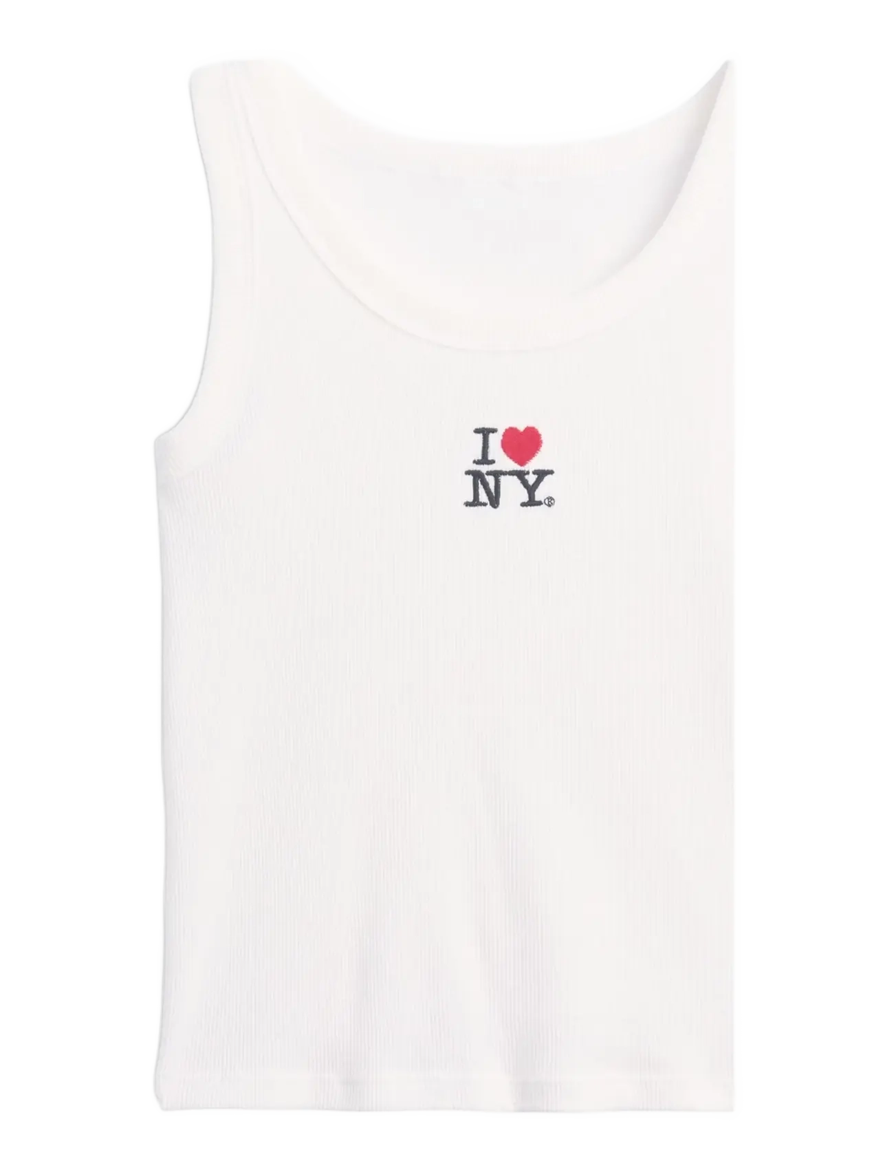 GAP Kids I Heart NY Rib Tank Top - Clothing - NEW OFF WHITE / white