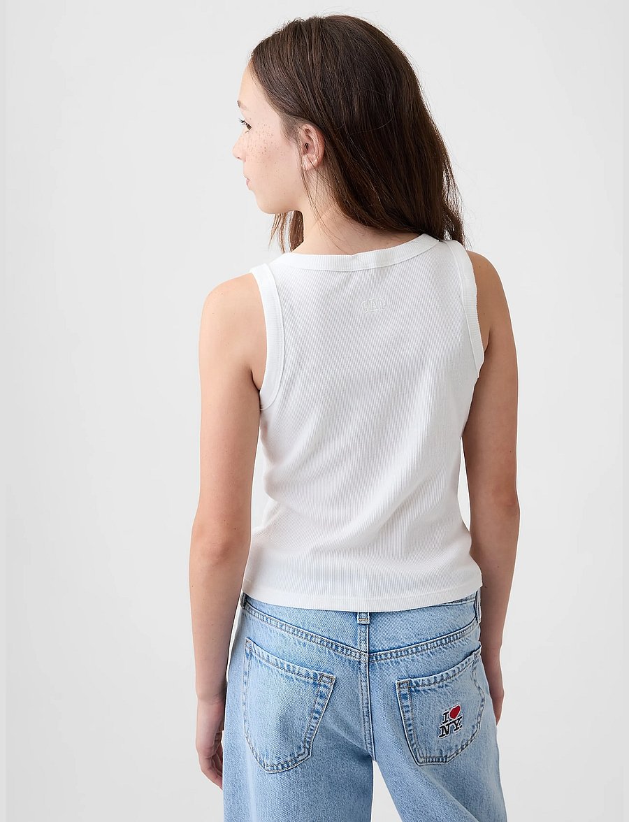 GAP - Kids I Heart NY Rib Tank Top - new off white - 2