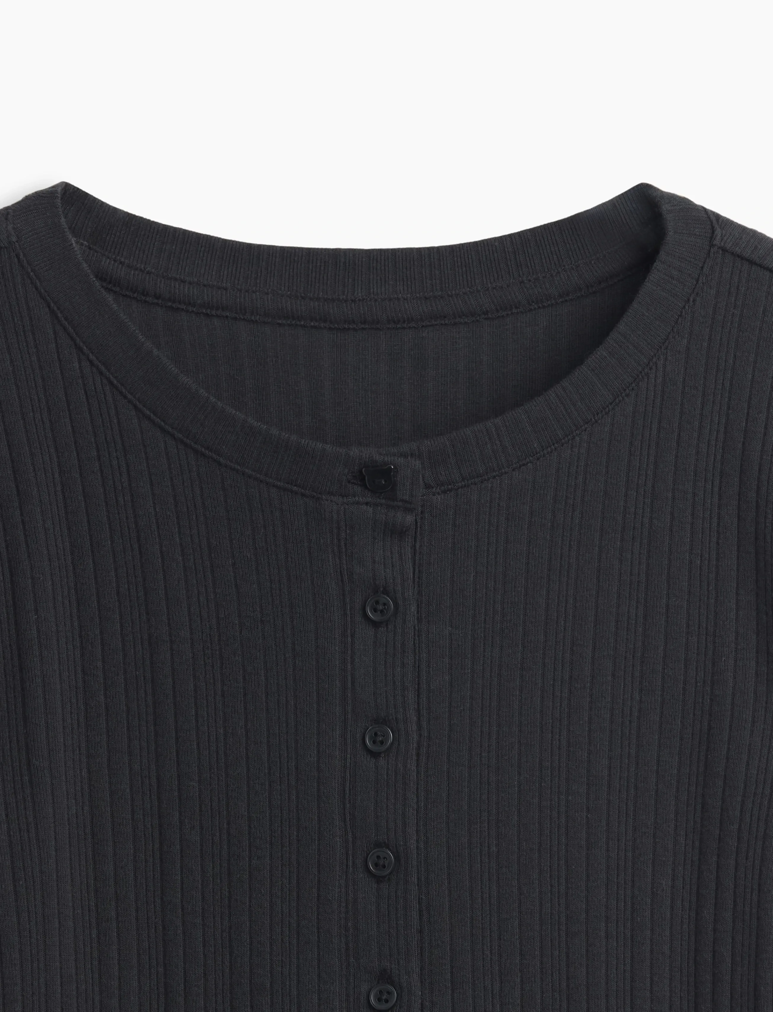 GAP - Rib Henley T-Shirt from the GAP collection - long-sleeved t-shirts - moonless night - 3