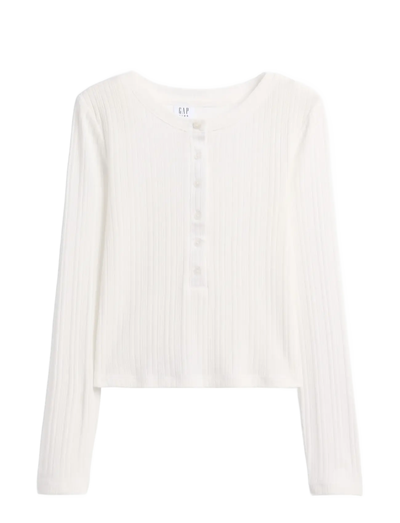 GAP Rib Henley T-Shirt from the GAP collection - Oberteile - NEW OFF WHITE / white