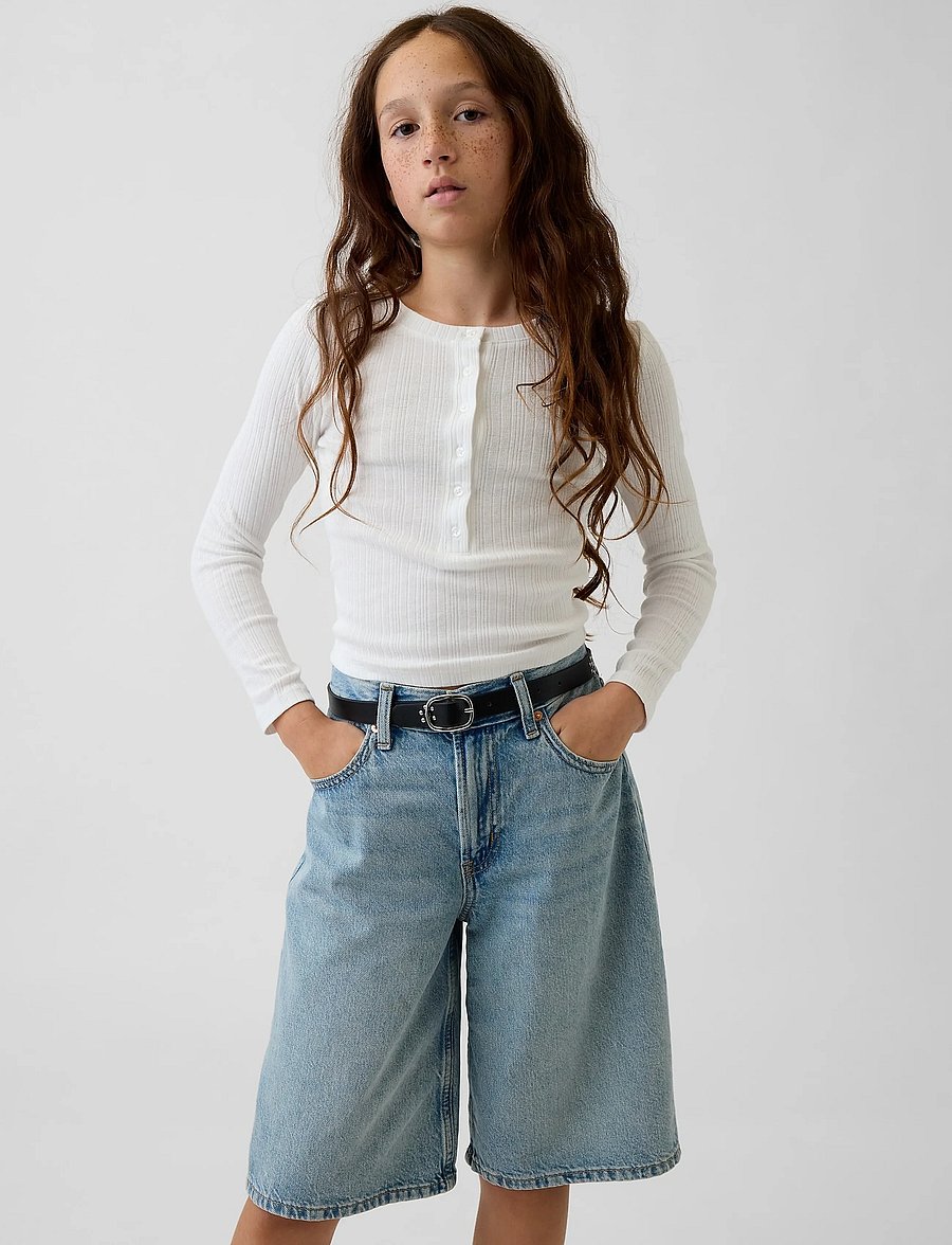 GAP - Rib Henley T-Shirt from the GAP collection - langärmelig - new off white - 0