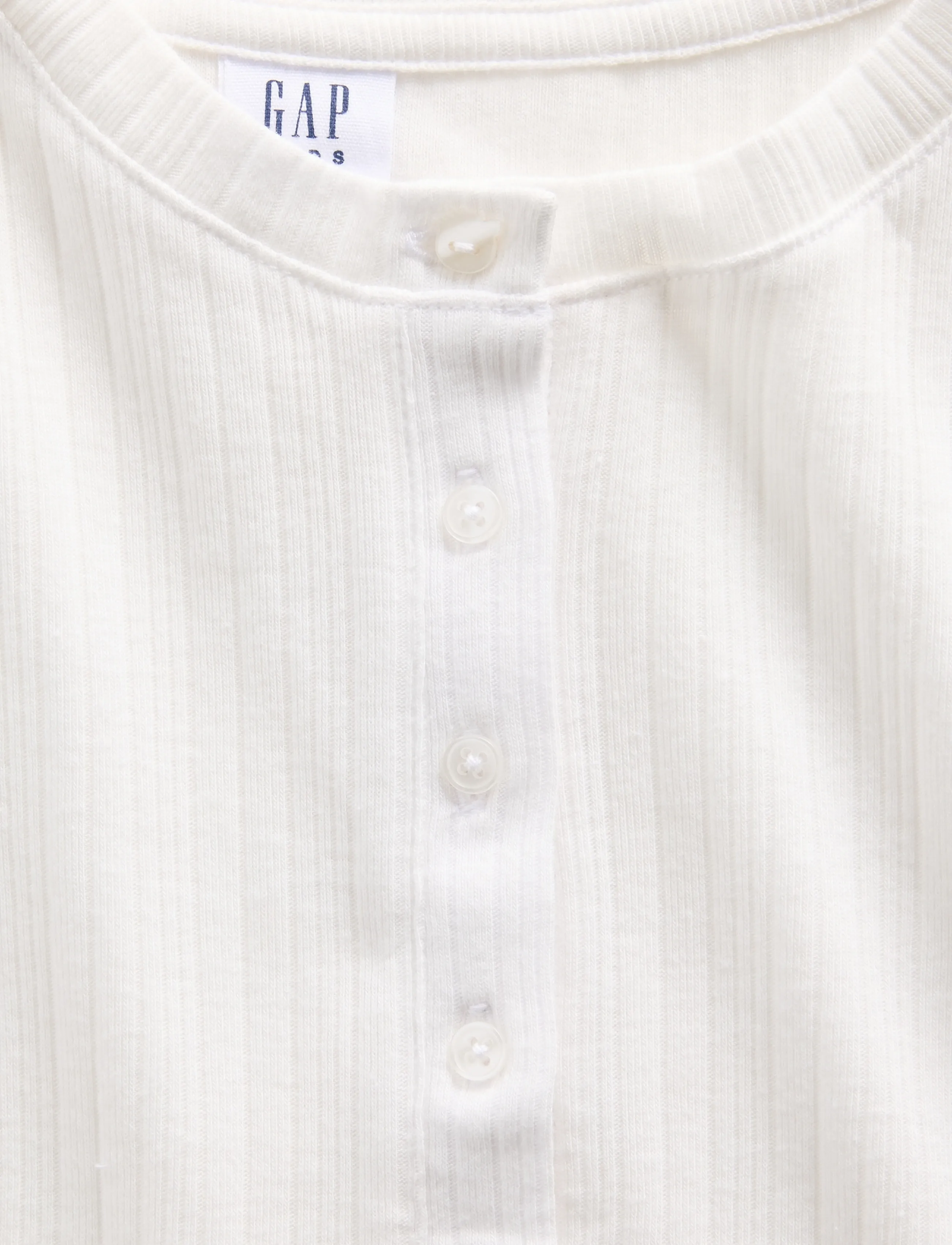 GAP - Rib Henley T-Shirt from the GAP collection - langärmelig - new off white - 3
