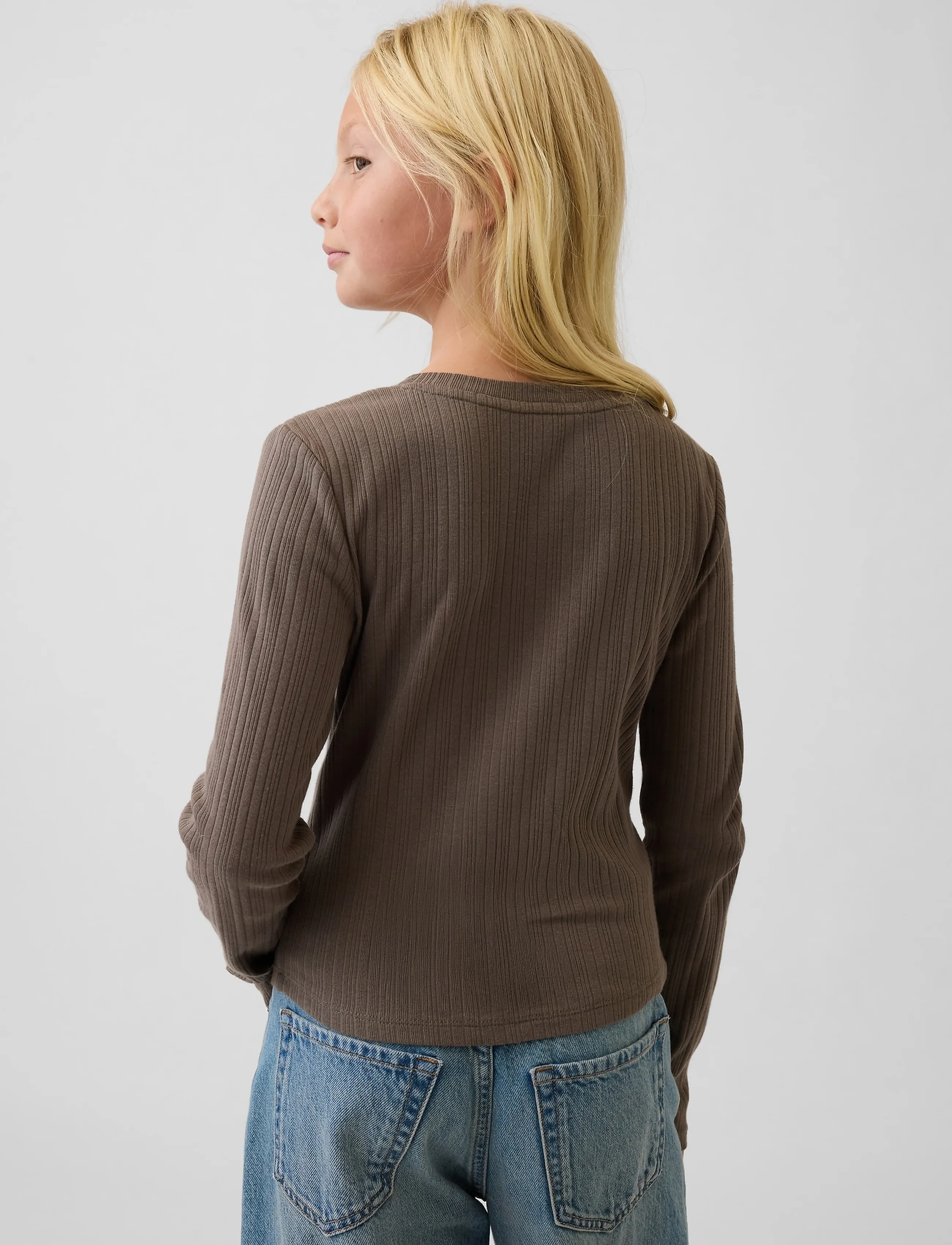 GAP - Rib Henley T-Shirt from the GAP collection - langärmelig - toasted almond - 2