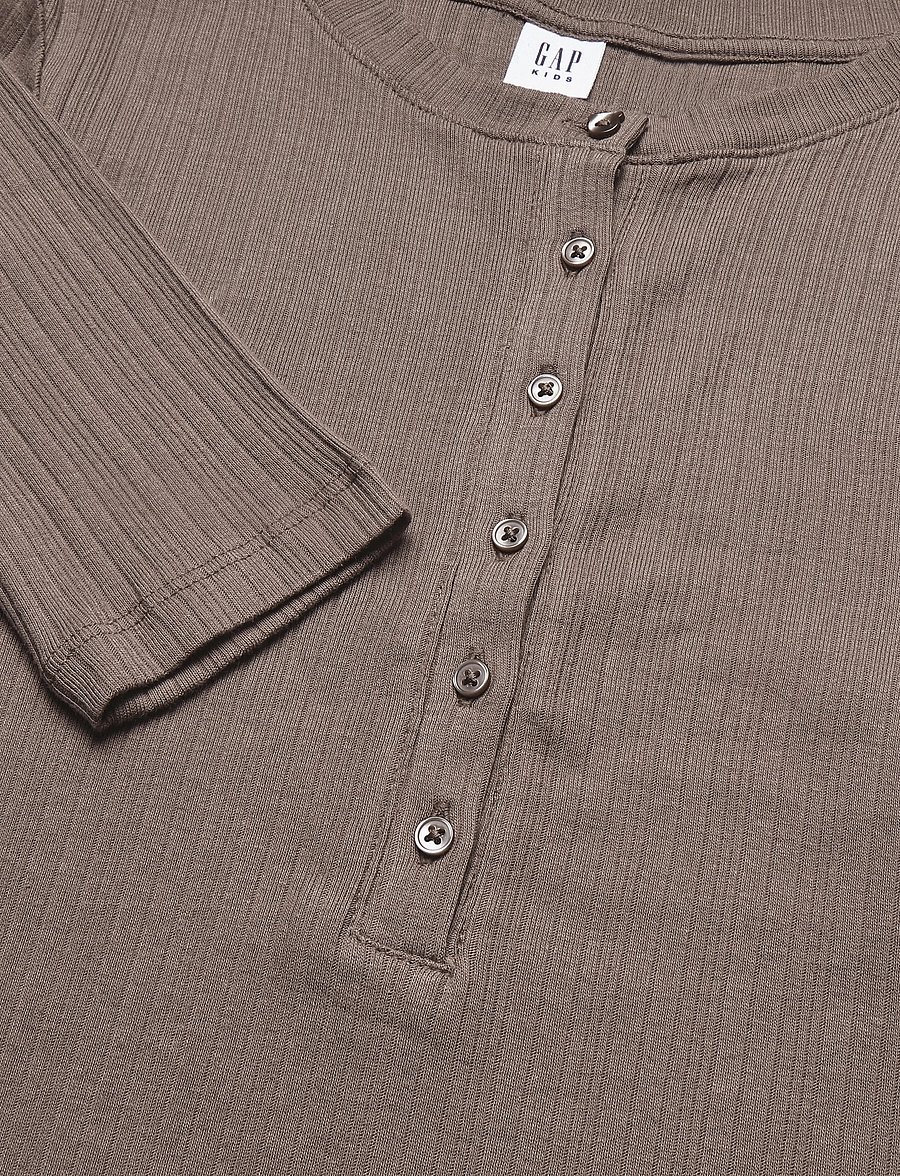 GAP - Rib Henley T-Shirt from the GAP collection - langärmelig - toasted almond - 3
