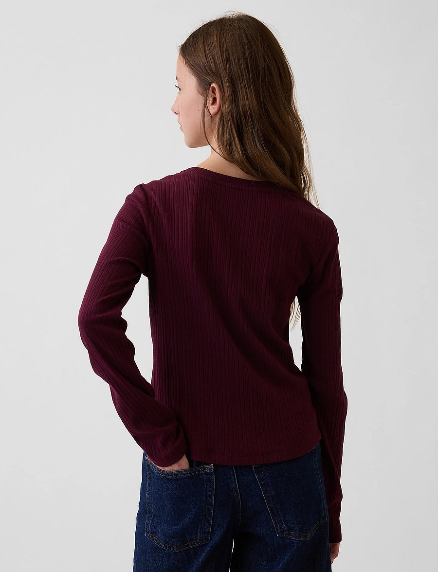 GAP - Rib Henley T-Shirt from the GAP collection - langärmelig - tuscan red - 2