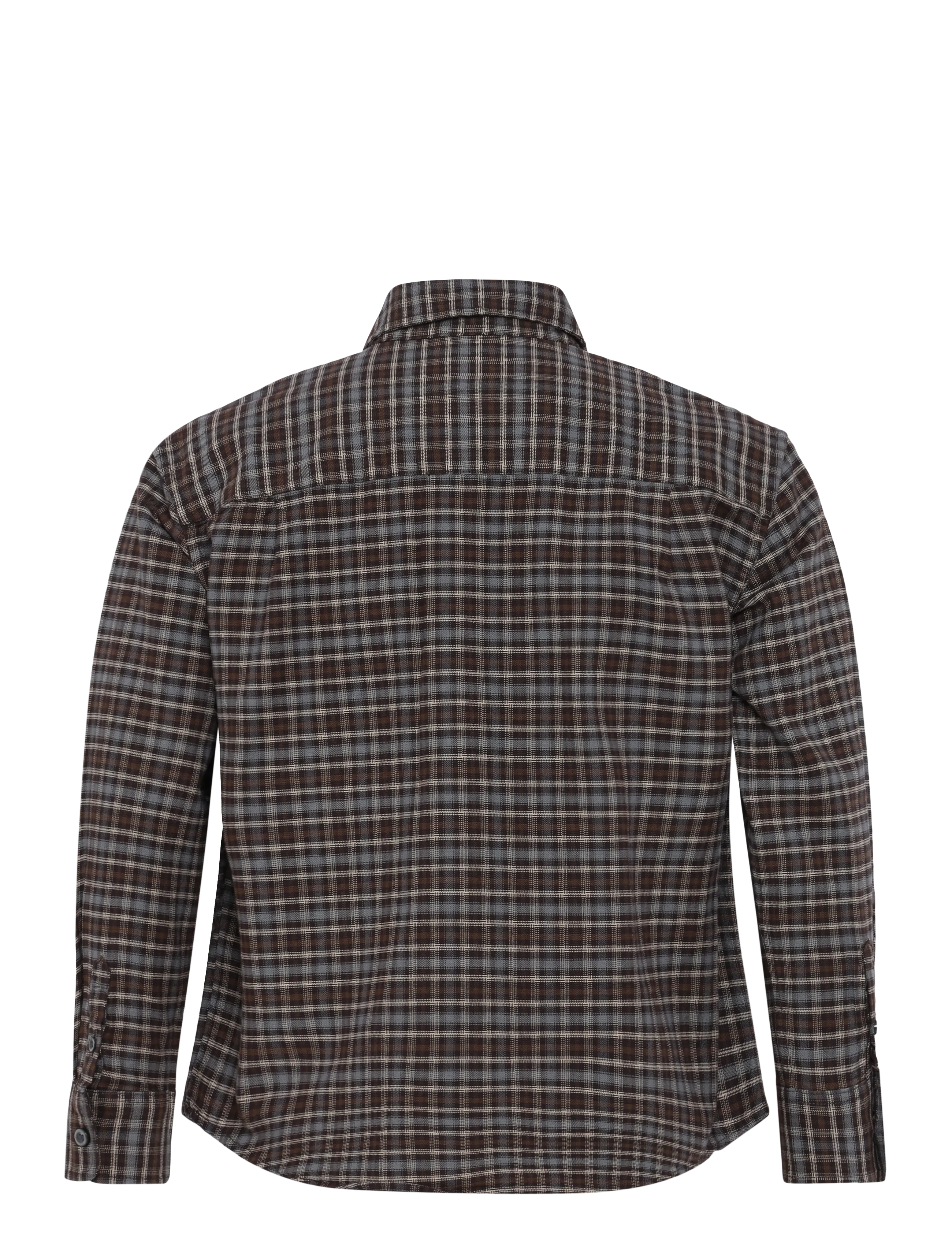 GAP - Relaxed Long-Sleeved Oxford Shirt from the GAP collection - langærmede skjorter - brown plaid - 2