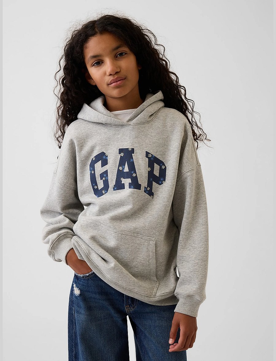 GAP - Kids VintageSoft Oversized Logo Hoodie - kapuzenpullover - b08 - 0