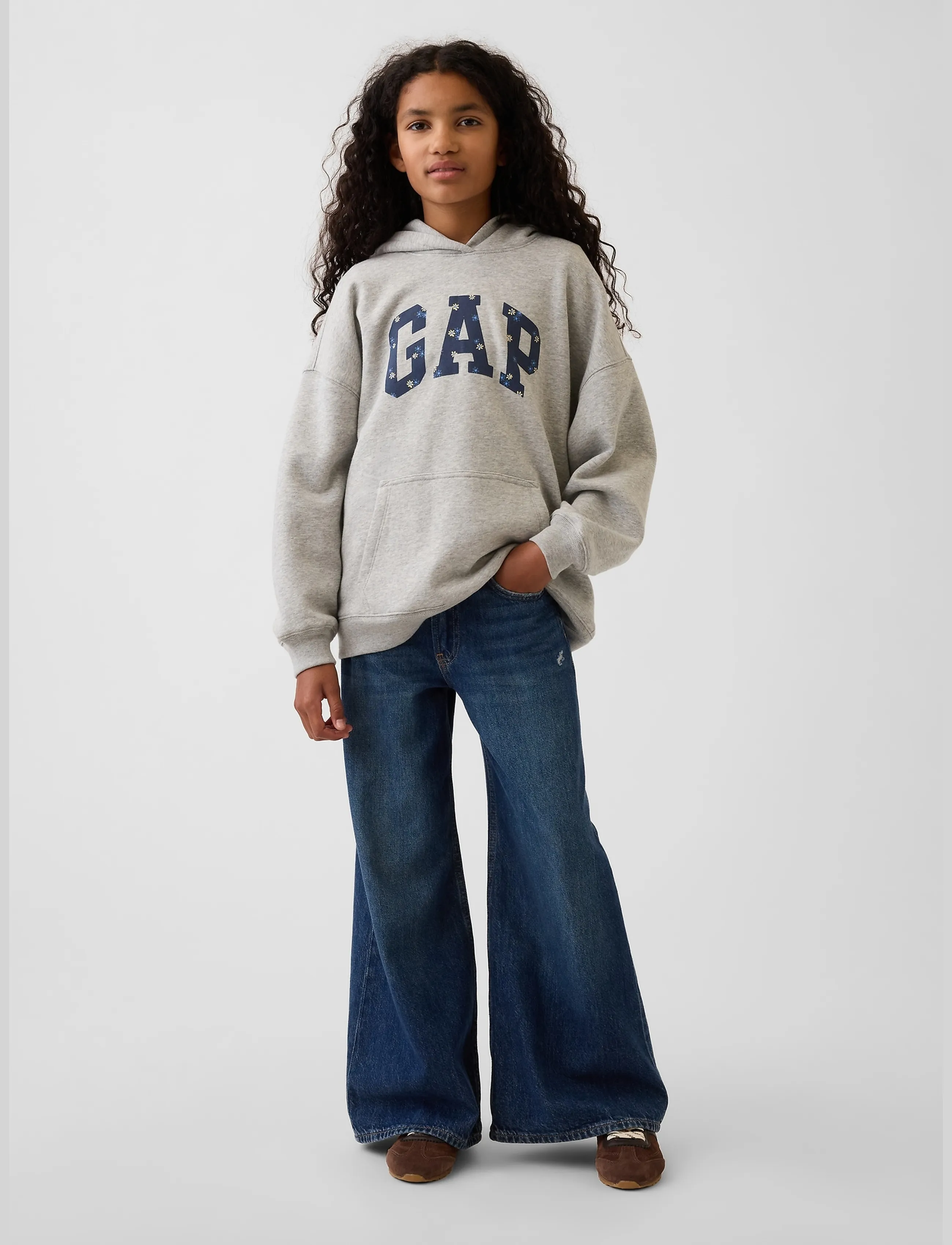GAP - Kids VintageSoft Oversized Logo Hoodie - kapuzenpullover - b08 - 2
