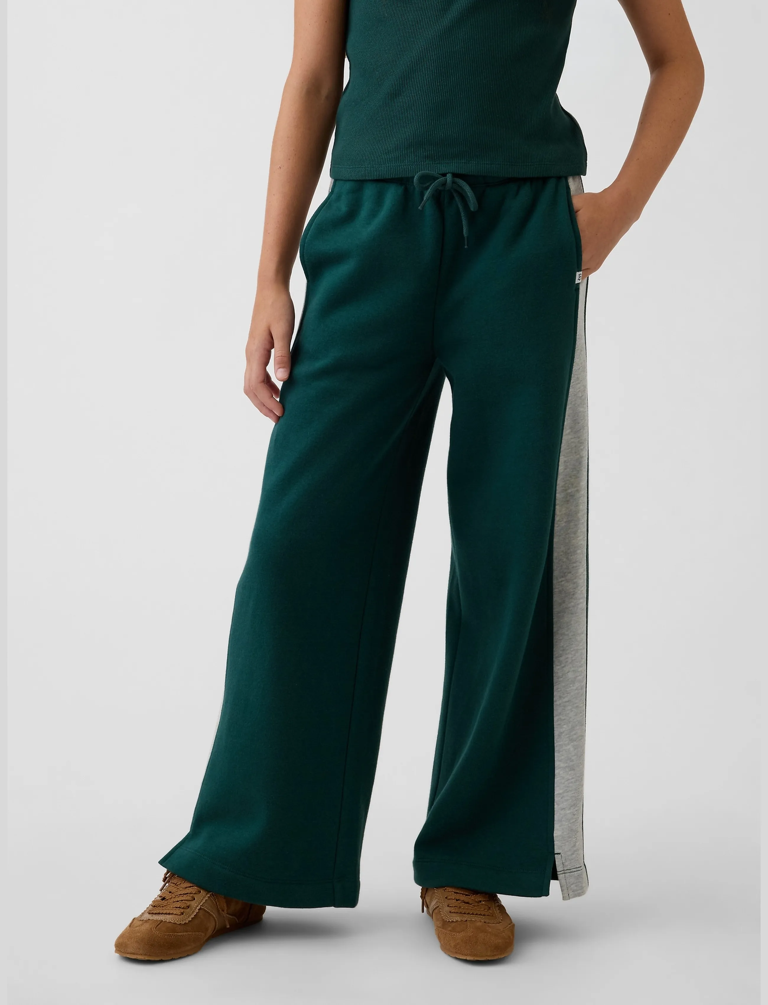 GAP - Kids VintageSoft Baggy Varsity Sweatpants - deep hunter 505 - 2