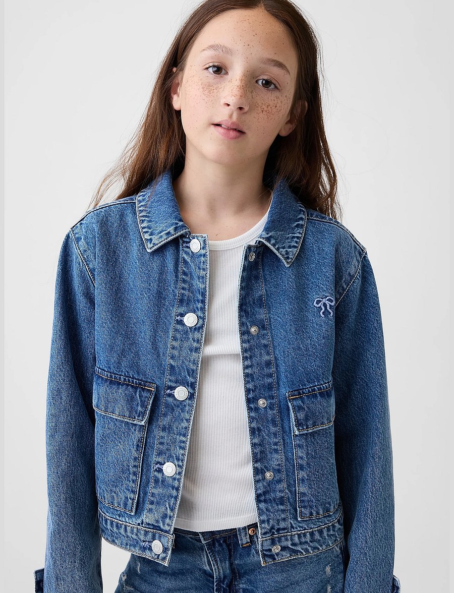 GAP - Kids Denim Patch Pocket Jacket - jeansjacken - medium wash - 0