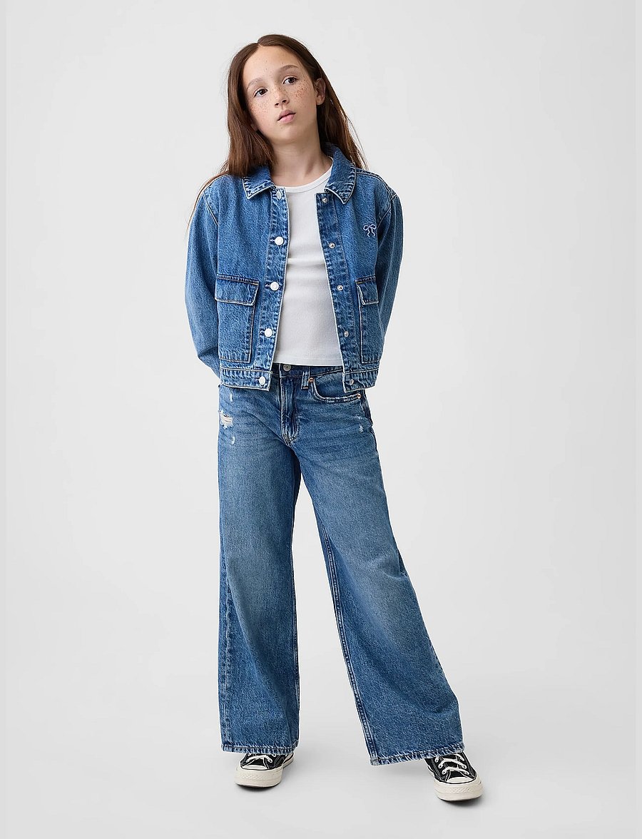 GAP - Kids Denim Patch Pocket Jacket - jeansjacken - medium wash - 3