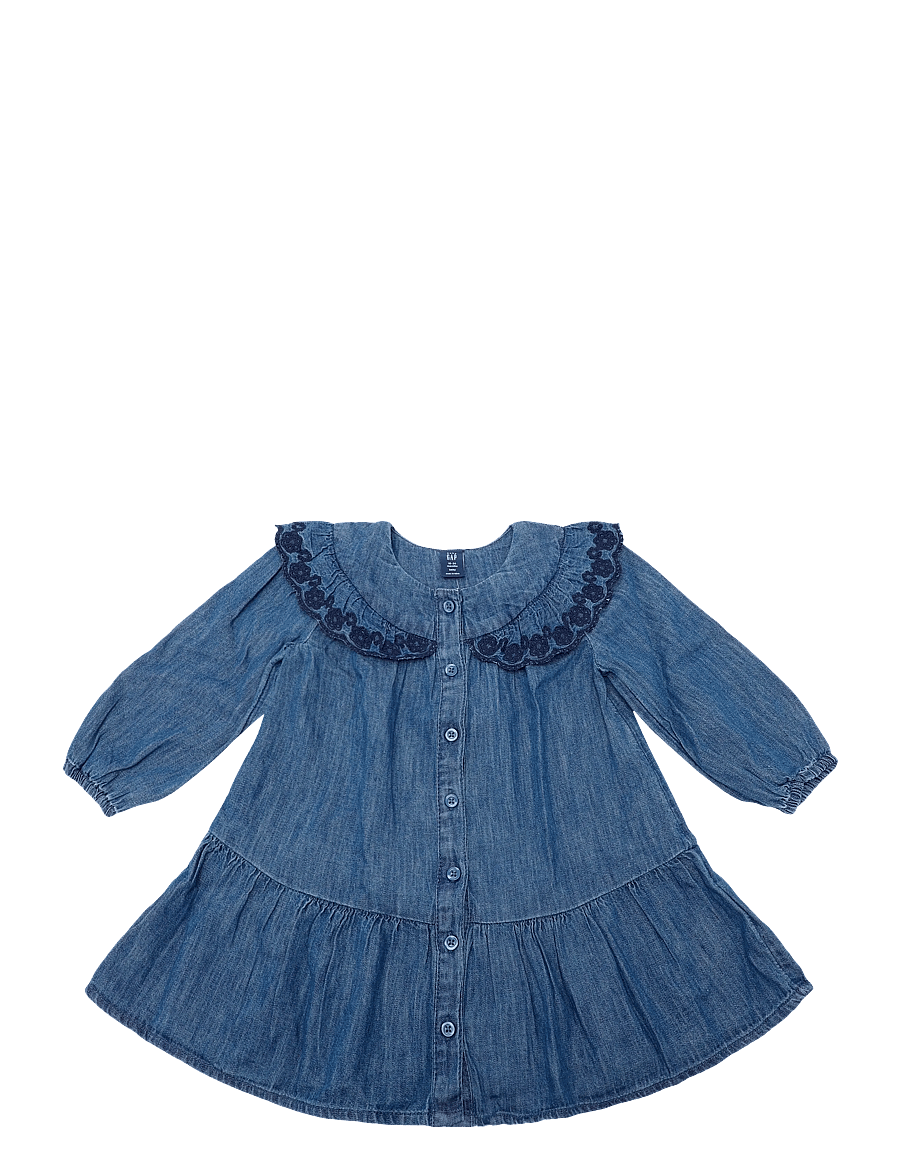 GAP - Denim Dress from the GAP collection - pikkade varrukatega beebikleidid - dark wash - 0