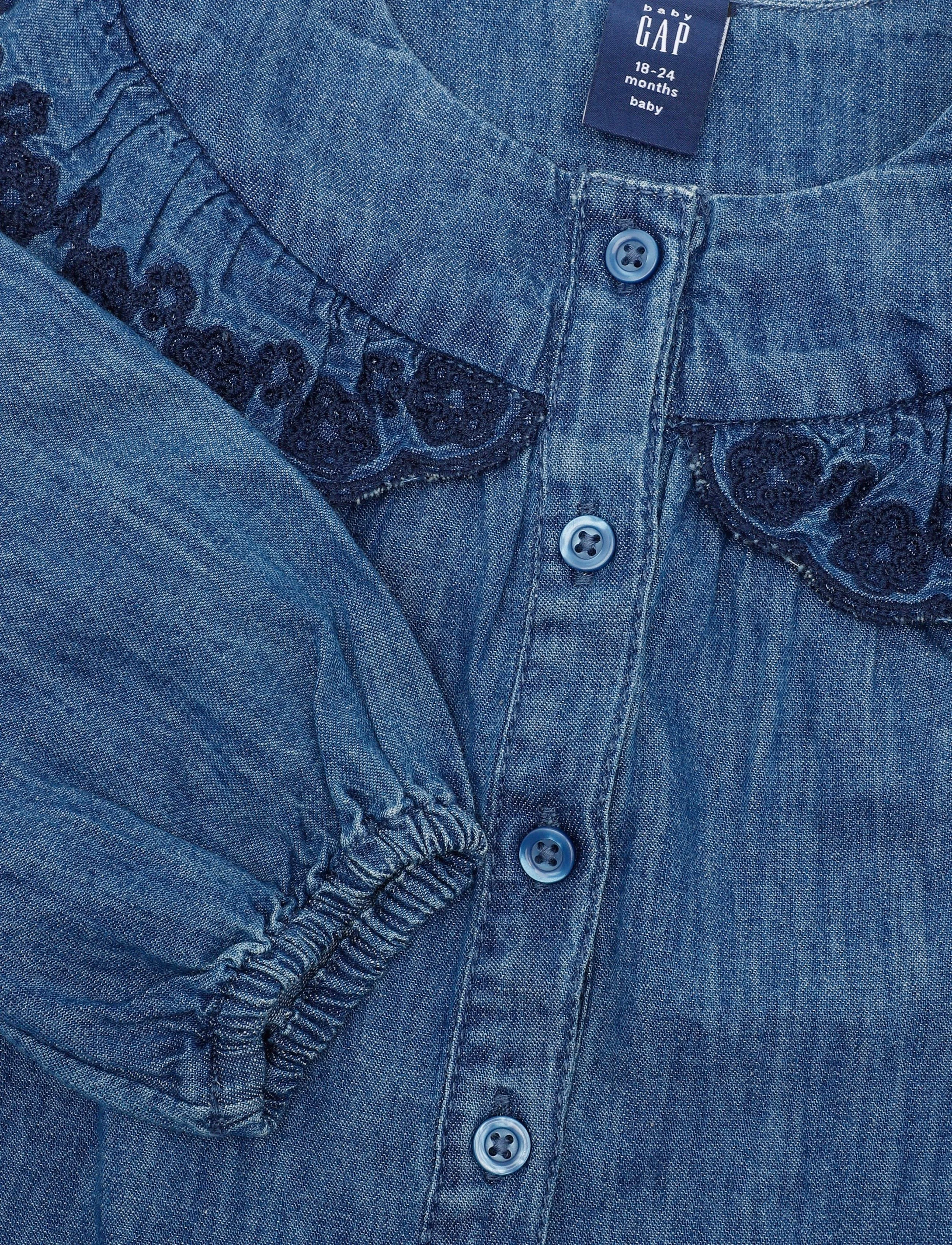 GAP - Denim Dress from the GAP collection - pikkade varrukatega beebikleidid - dark wash - 2