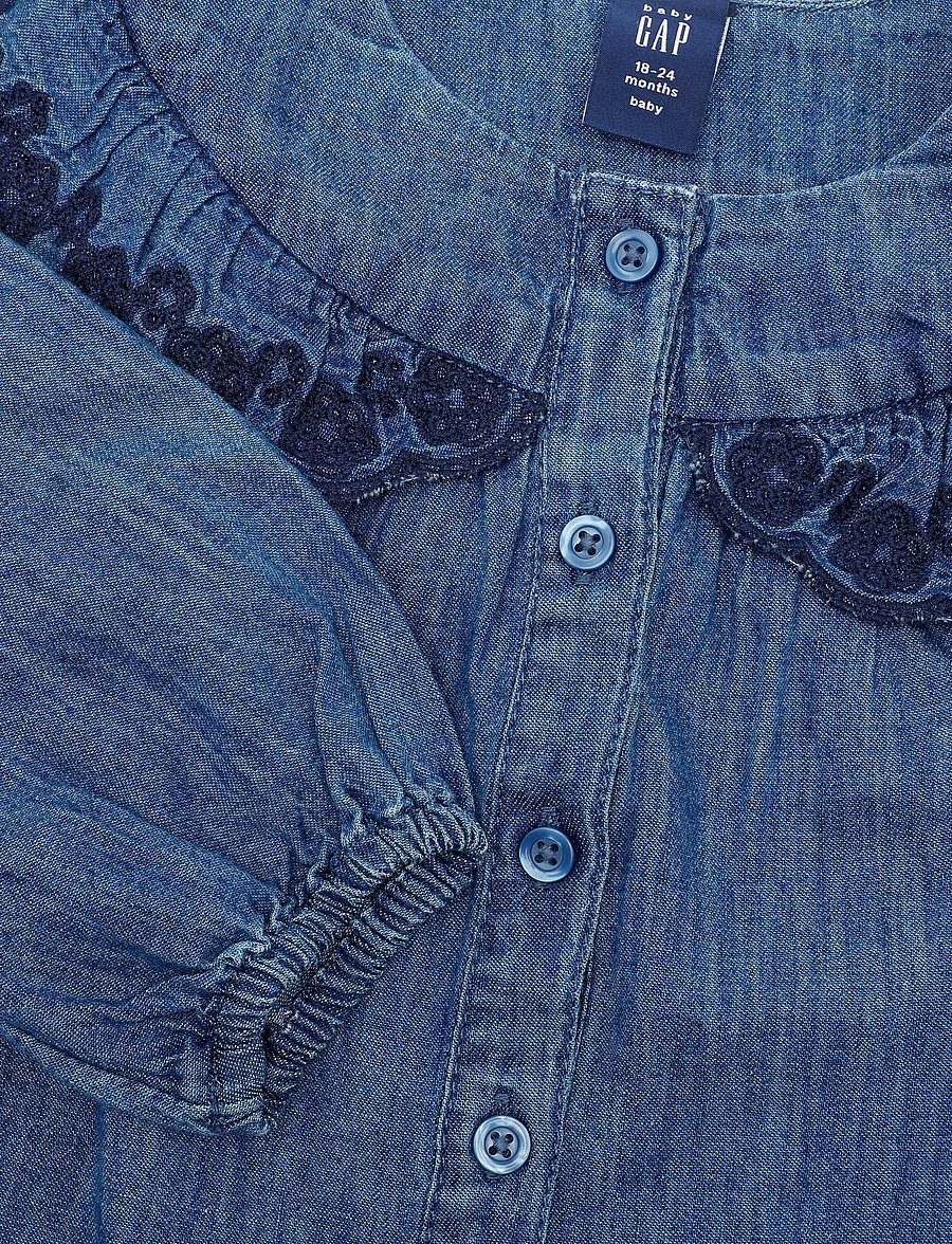 GAP - Denim Dress from the GAP collection - pikkade varrukatega beebikleidid - dark wash - 2