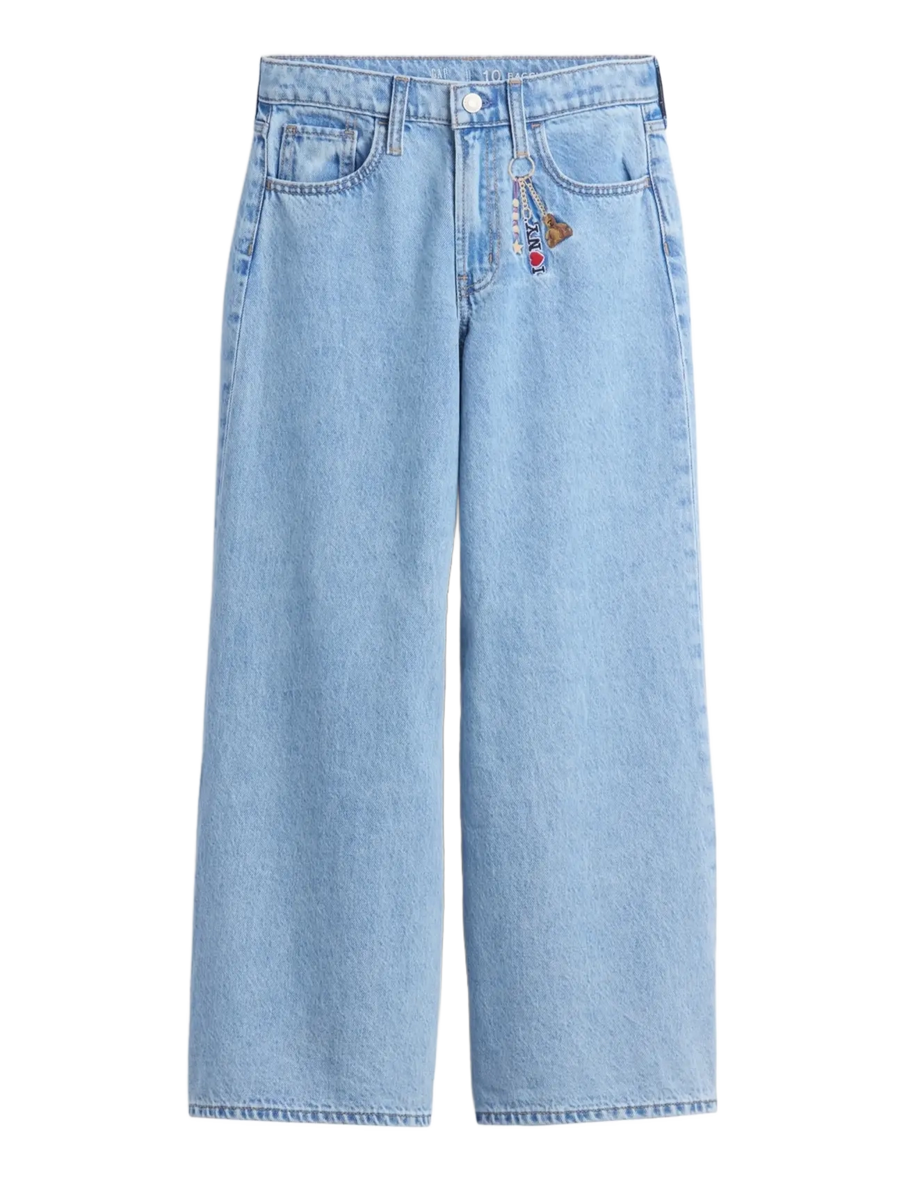 GAP Kids Low Rise Embroidered I Heart NY Baggy Jeans - Kleidung - LIGHT WASH / blue