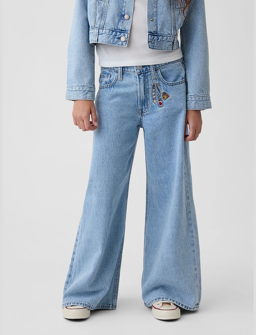 GAP - Kids Low Rise Embroidered I Heart NY Baggy Jeans - loose jeans - light wash - 2