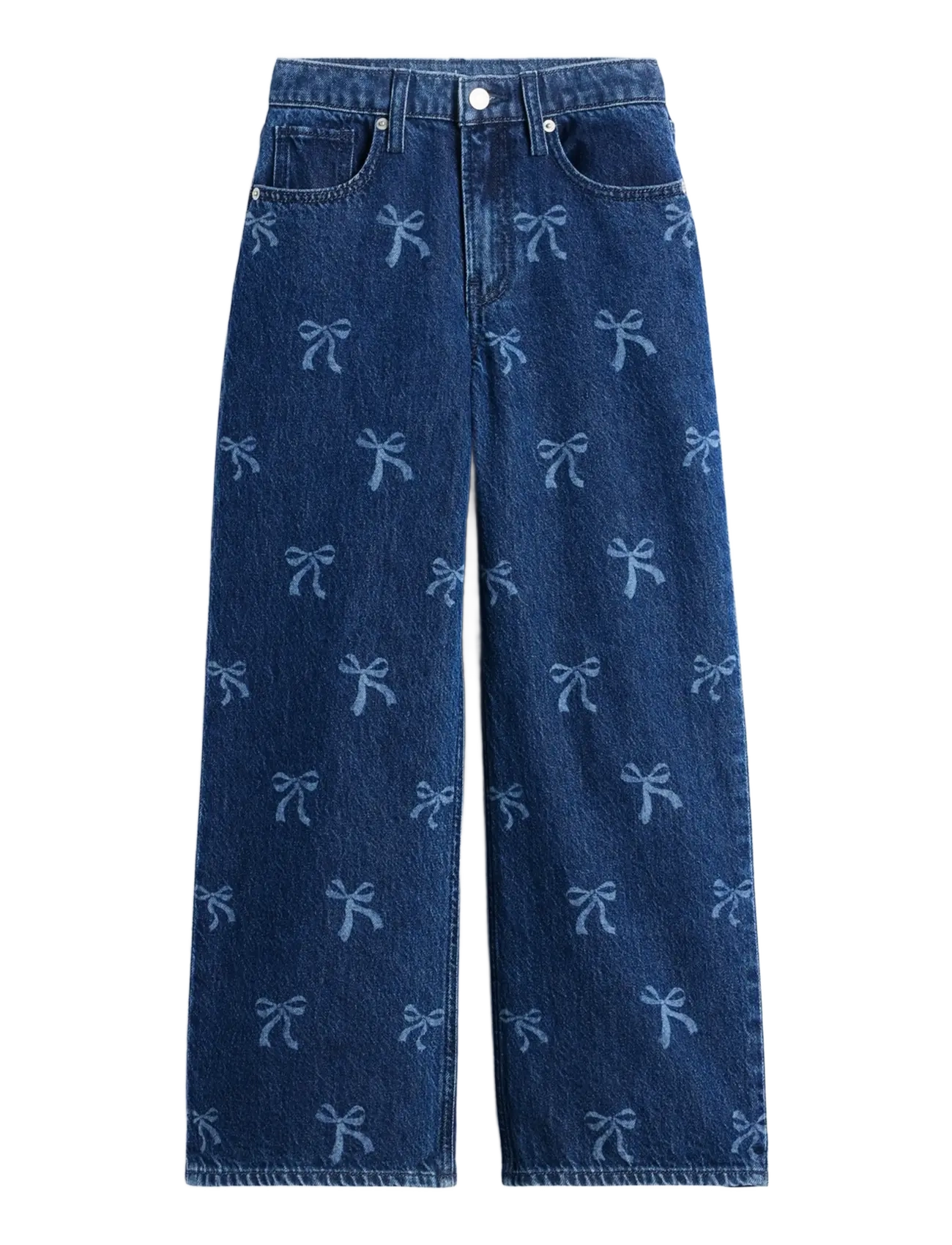 GAP - Kids Low Rise Stride Wide-Leg Jeans - hosen mit weitem bein - bow - 1