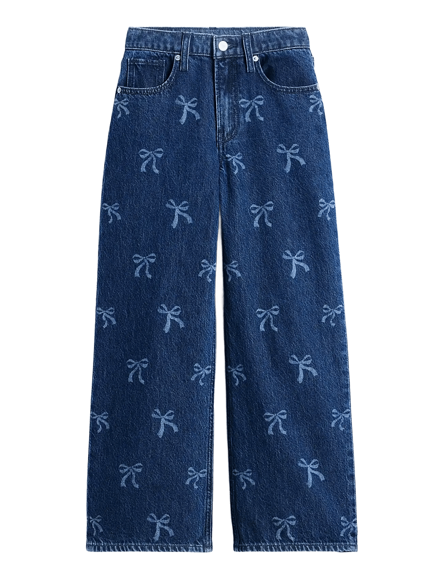 GAP - Kids Low Rise Stride Wide-Leg Jeans - hosen mit weitem bein - bow - 1