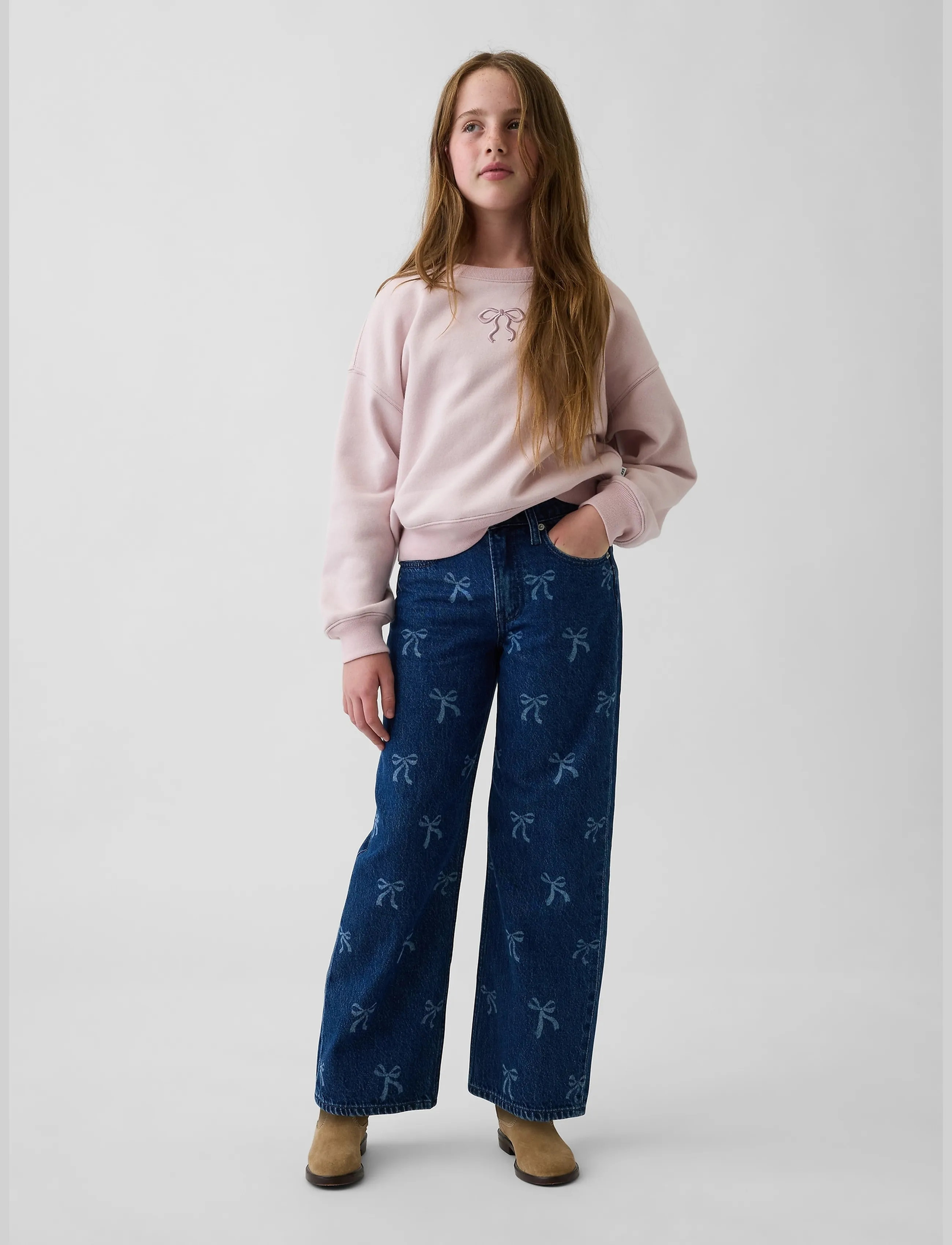 GAP Kids Low Rise Stride Wide-Leg Jeans - Hosen - BOW / navy