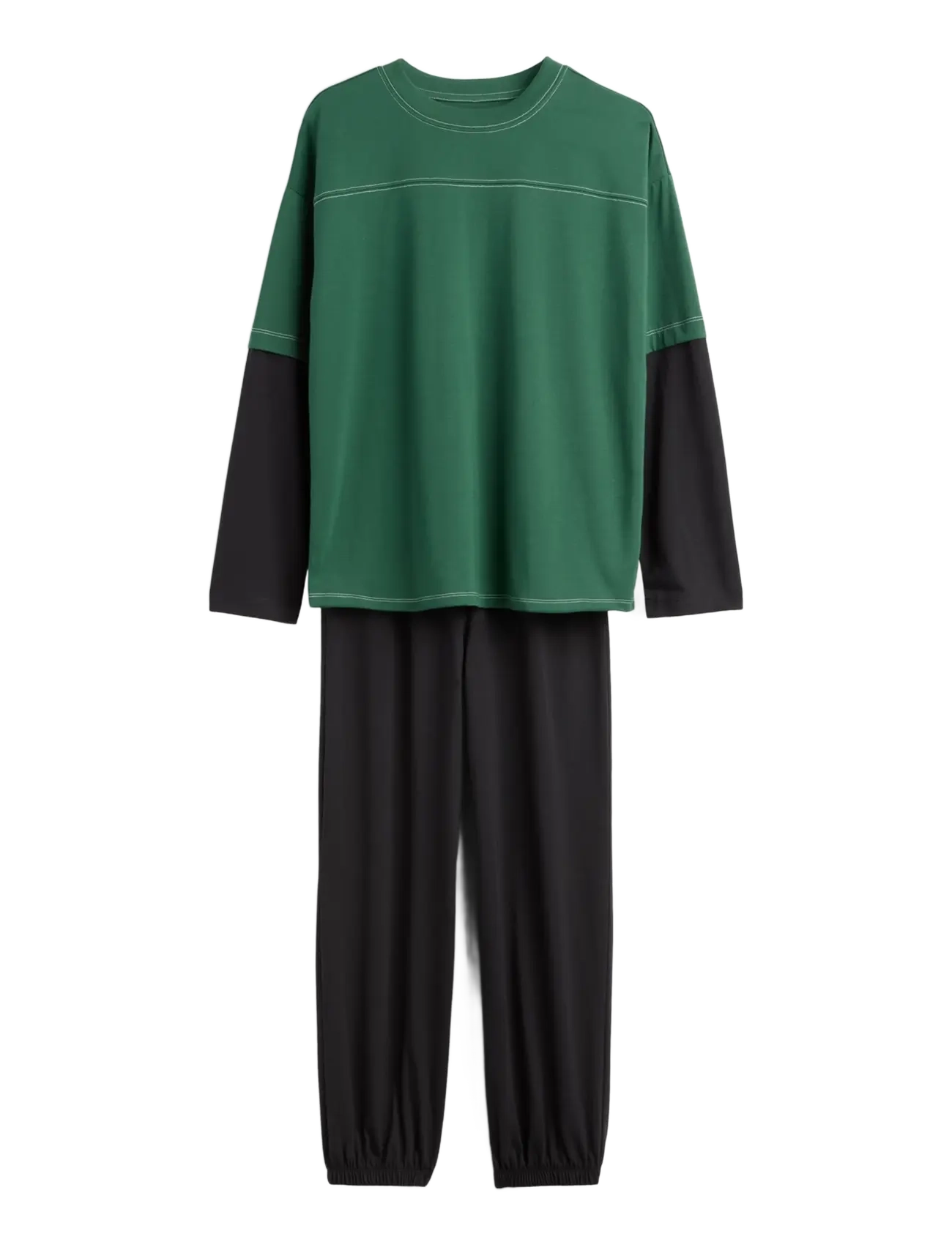 GAP Kids Recycled Colorblock PJ Set - Barn 98-134 - MAP GREEN 437 / green