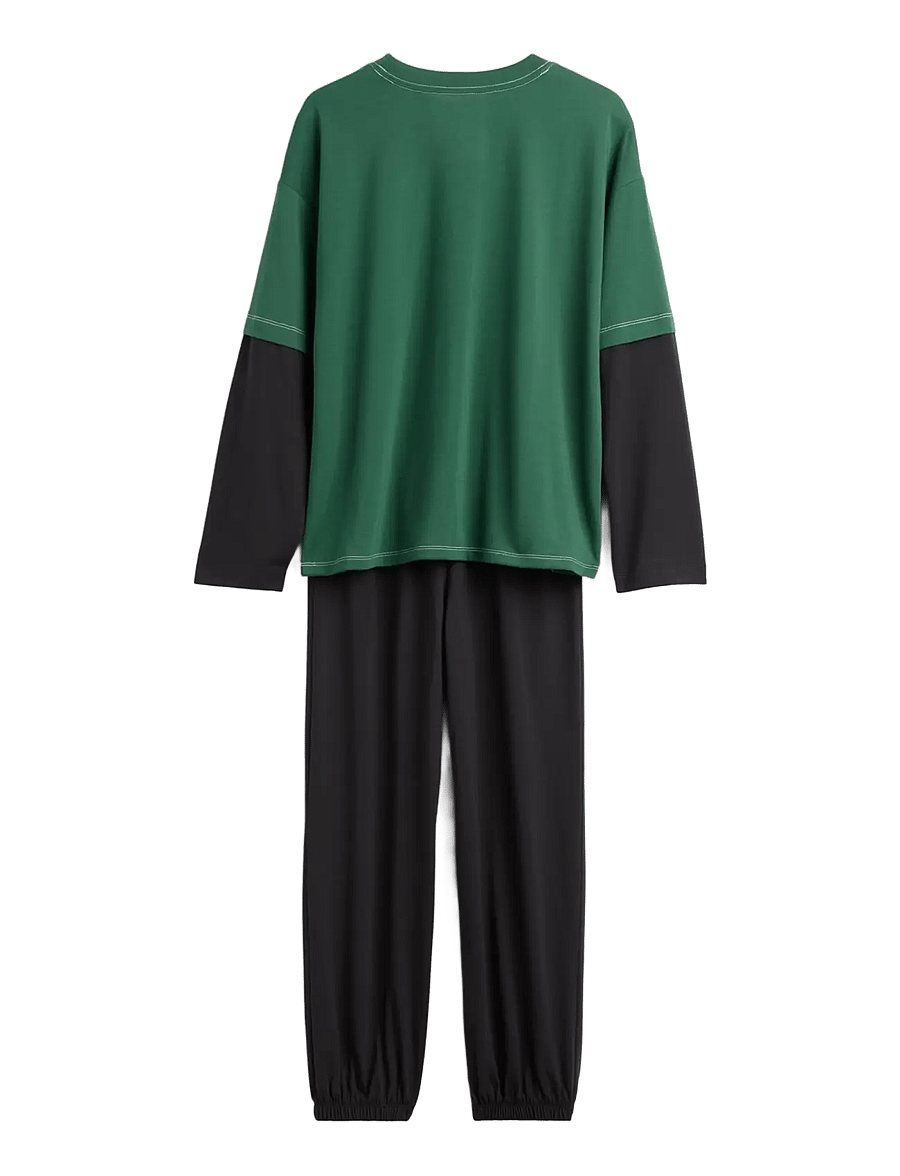 GAP - Kids Recycled Colorblock PJ Set - pyjamasset - map green 437 - 1