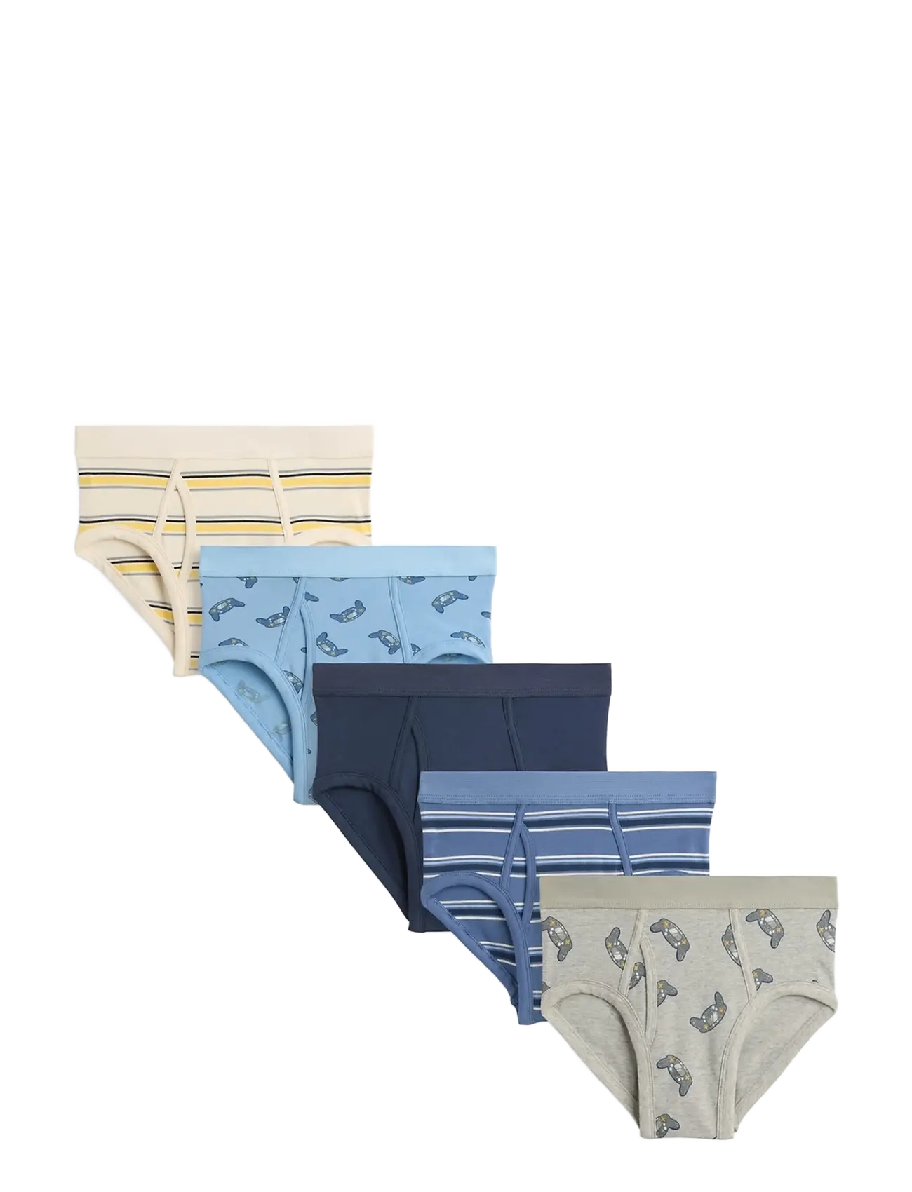 GAP Kids Organic Stretch Cotton Gaming Briefs (5-Pack) - Barn 98-134 - VIDEO GAME / blue