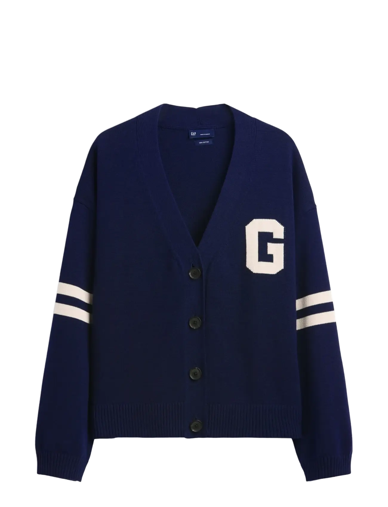 GAP Cotton Barrel Cardigan from the GAP collection - Knitwear - TAPESTRY NAVY / navy