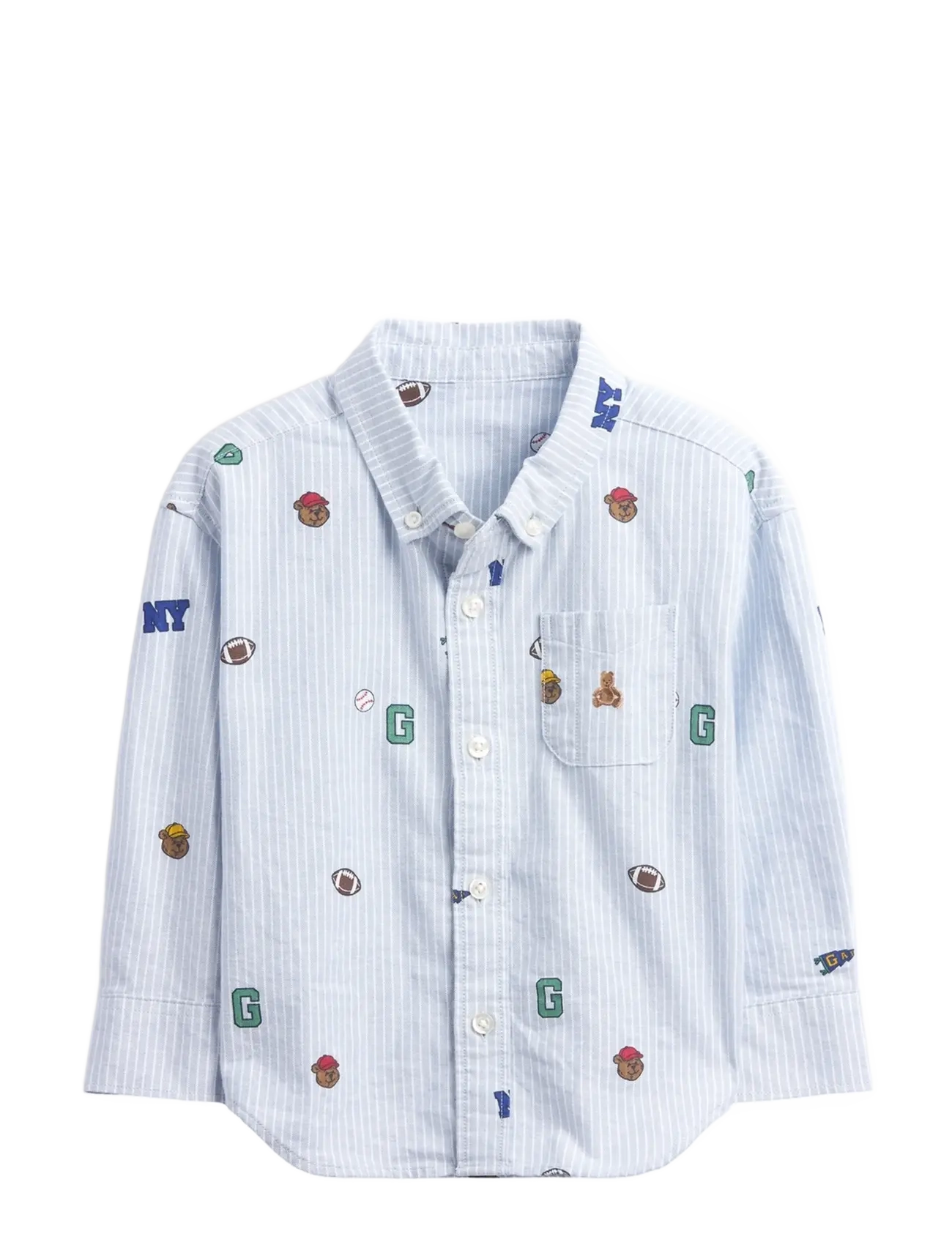 GAP Baby & Toddler Print Oxford Big Shirt - Kleidung - BLUE SUEDE STRIPE / blue