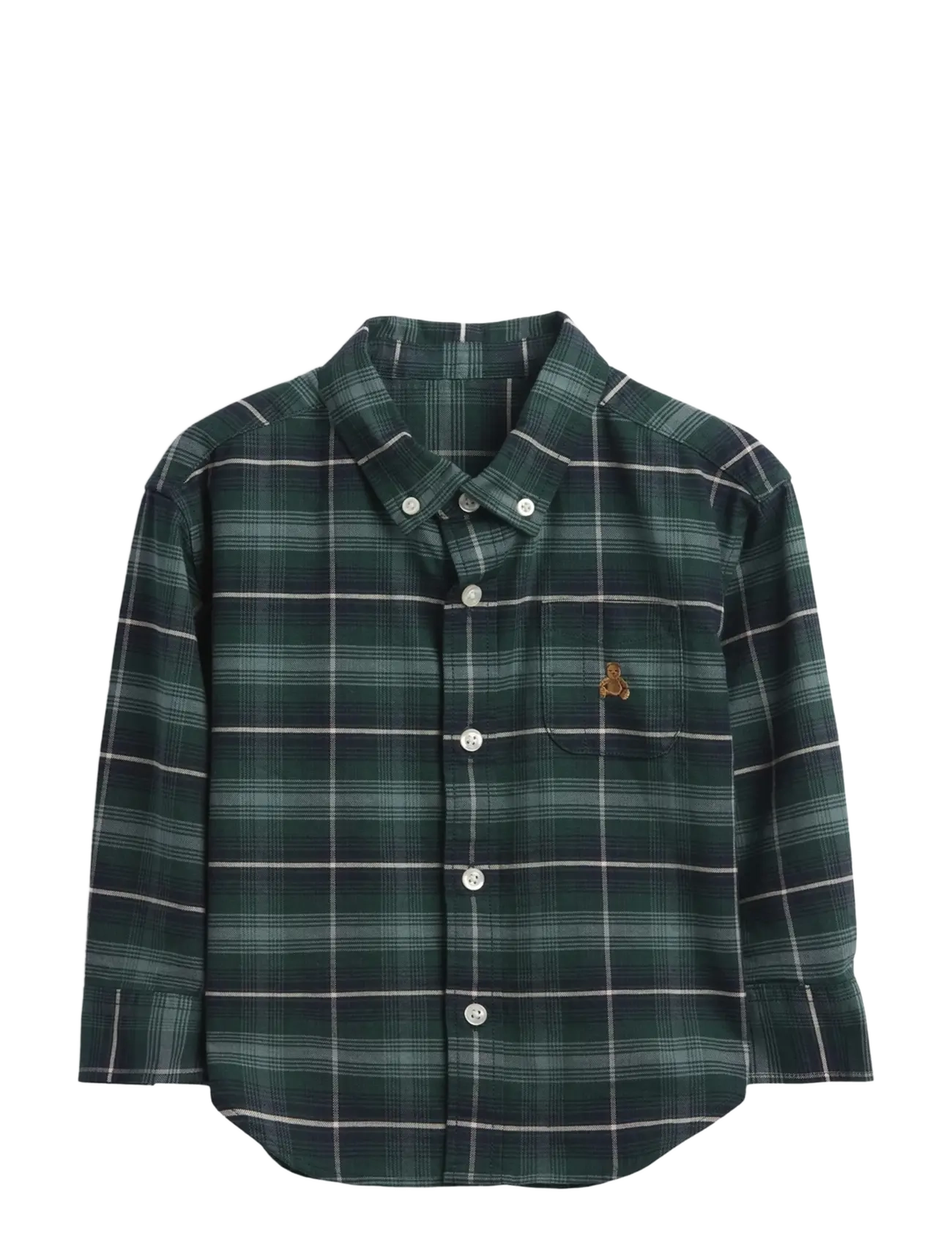 GAP - Baby & Toddler Print Oxford Big Shirt - pikkade varrukatega särgid - district green - 1