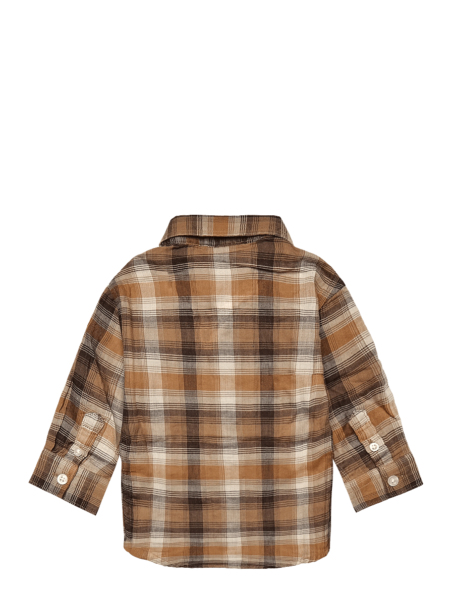 GAP - Double Weave Woven Top from the GAP collection - långärmade skjortor - kola nut - 2