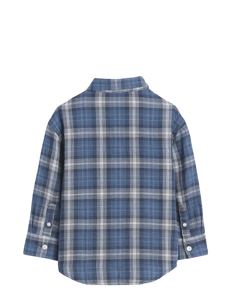 GAP - Double Weave Woven Top from the GAP collection - langärmlige hemden - vintage navy - 1