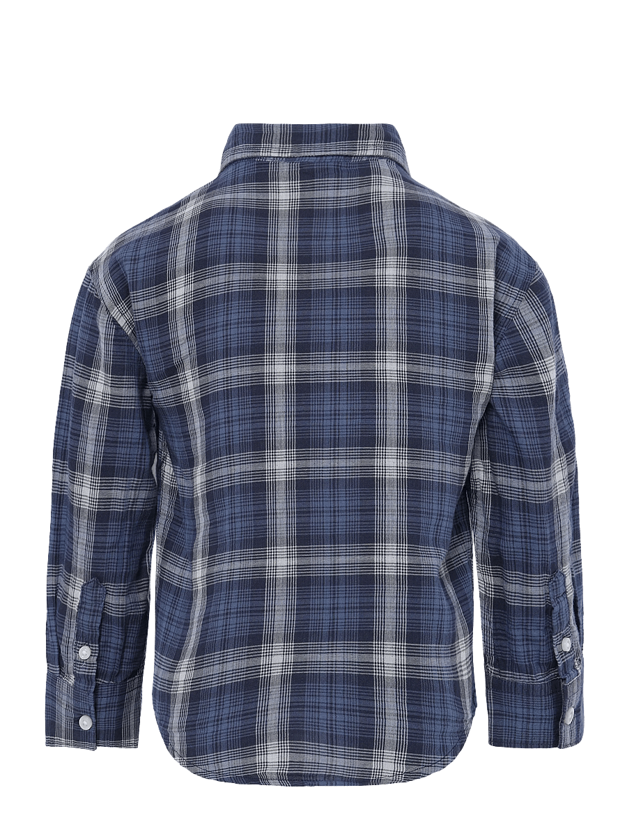 GAP - Double Weave Woven Top from the GAP collection - pikkade varrukatega särgid - vintage navy - 2