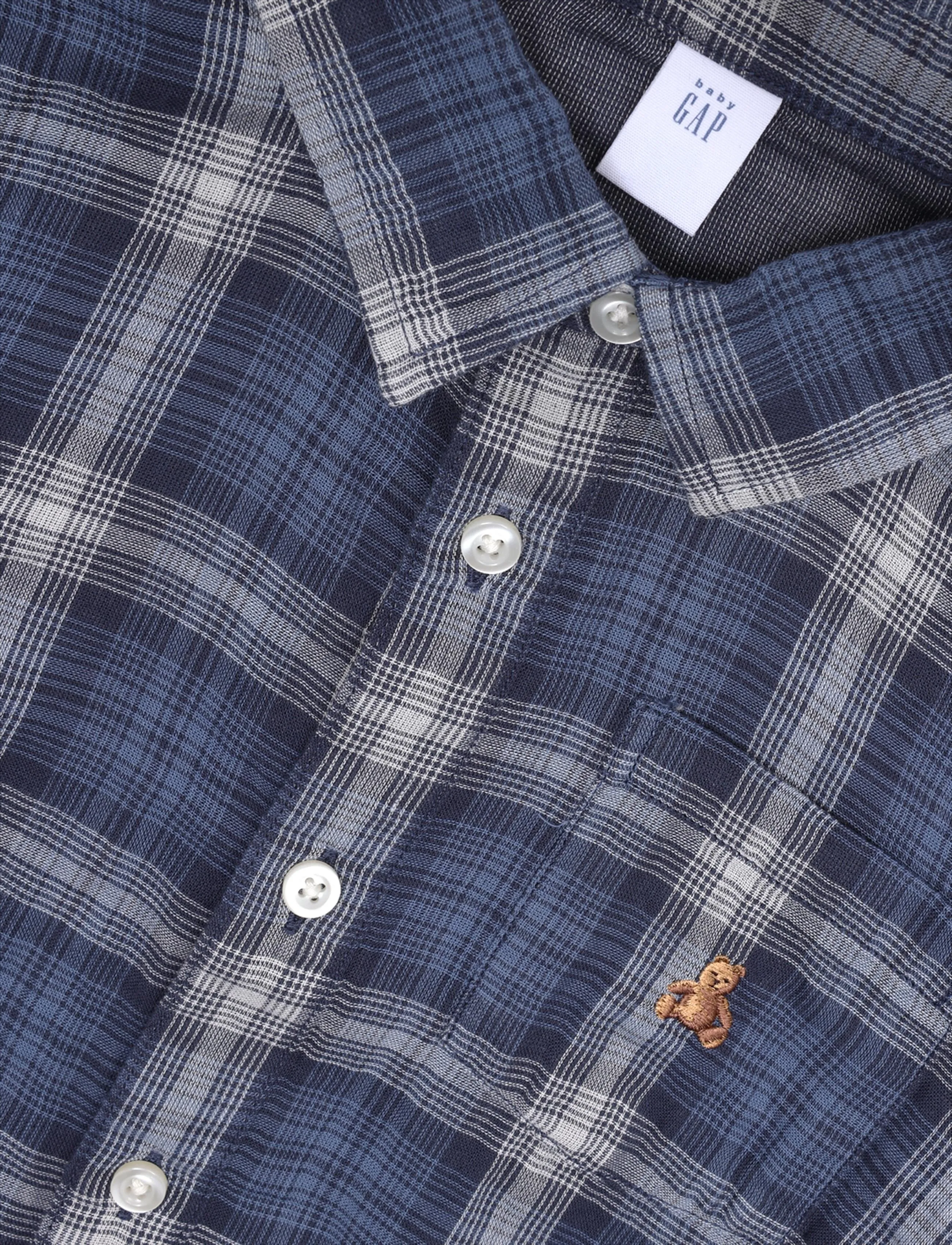 GAP - Double Weave Woven Top from the GAP collection - pikkade varrukatega särgid - vintage navy - 3