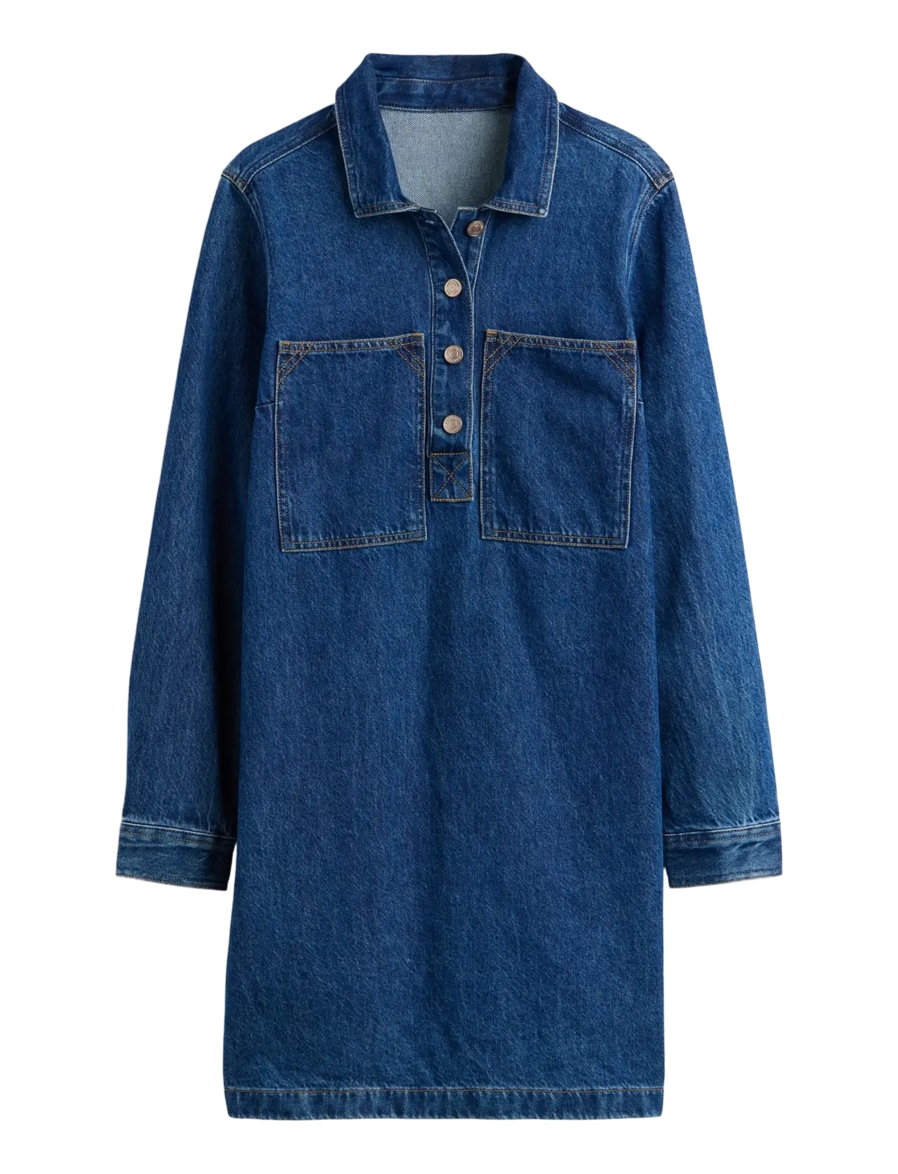 GAP - Denim Shift Mini Dress from the GAP collection - jeansklänningar - medium wash - 1