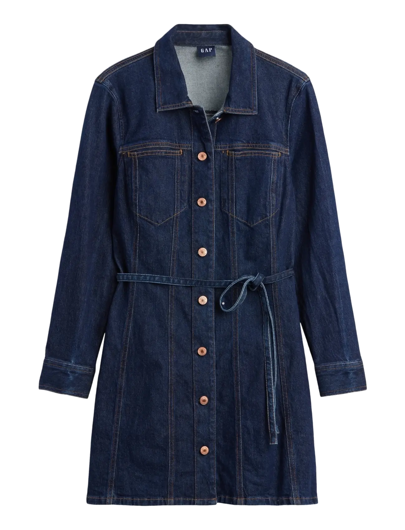 GAP - Denim Belted Mini Dress from the GAP collection - dark wash - 1