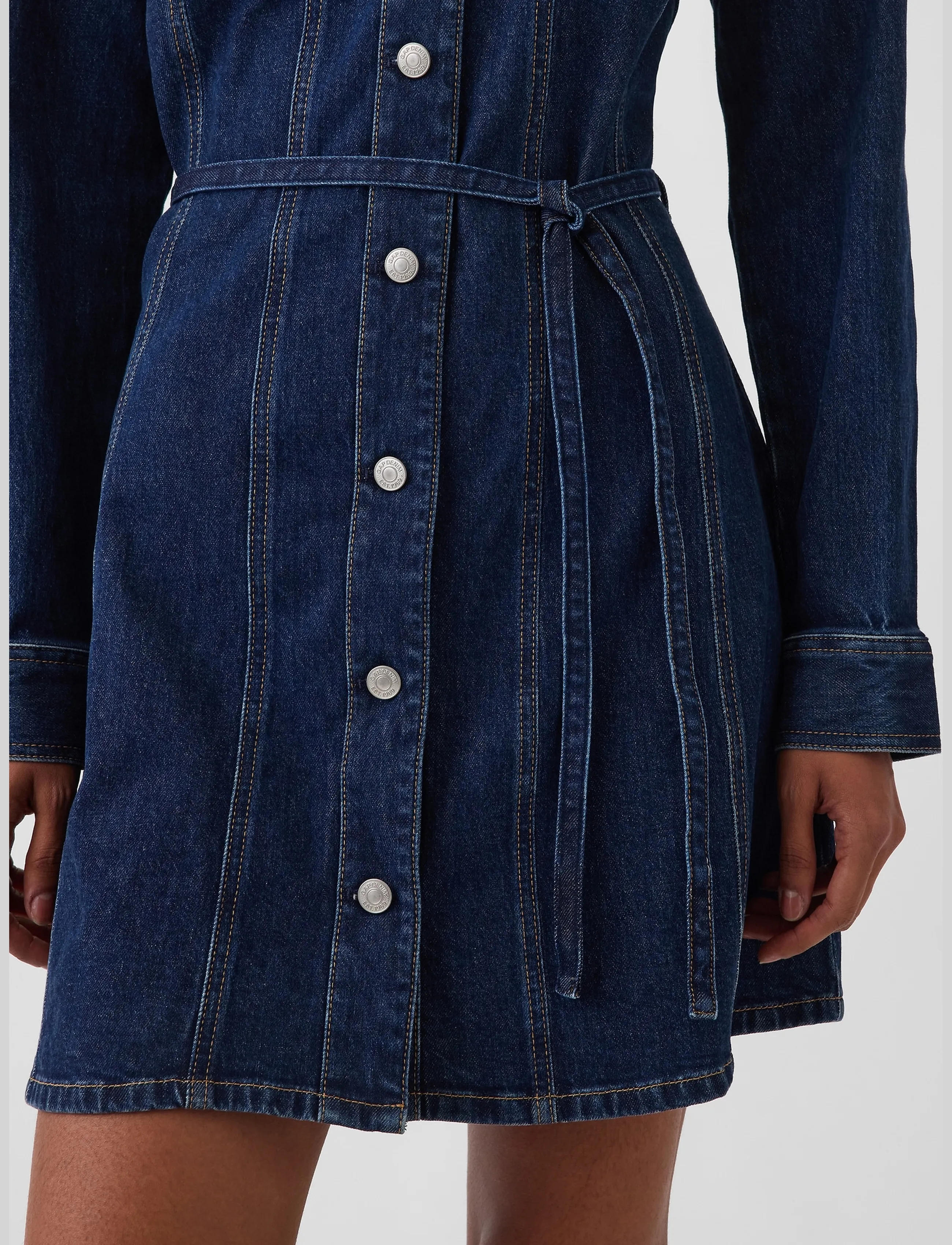 GAP - Denim Belted Mini Dress from the GAP collection - dark wash - 4