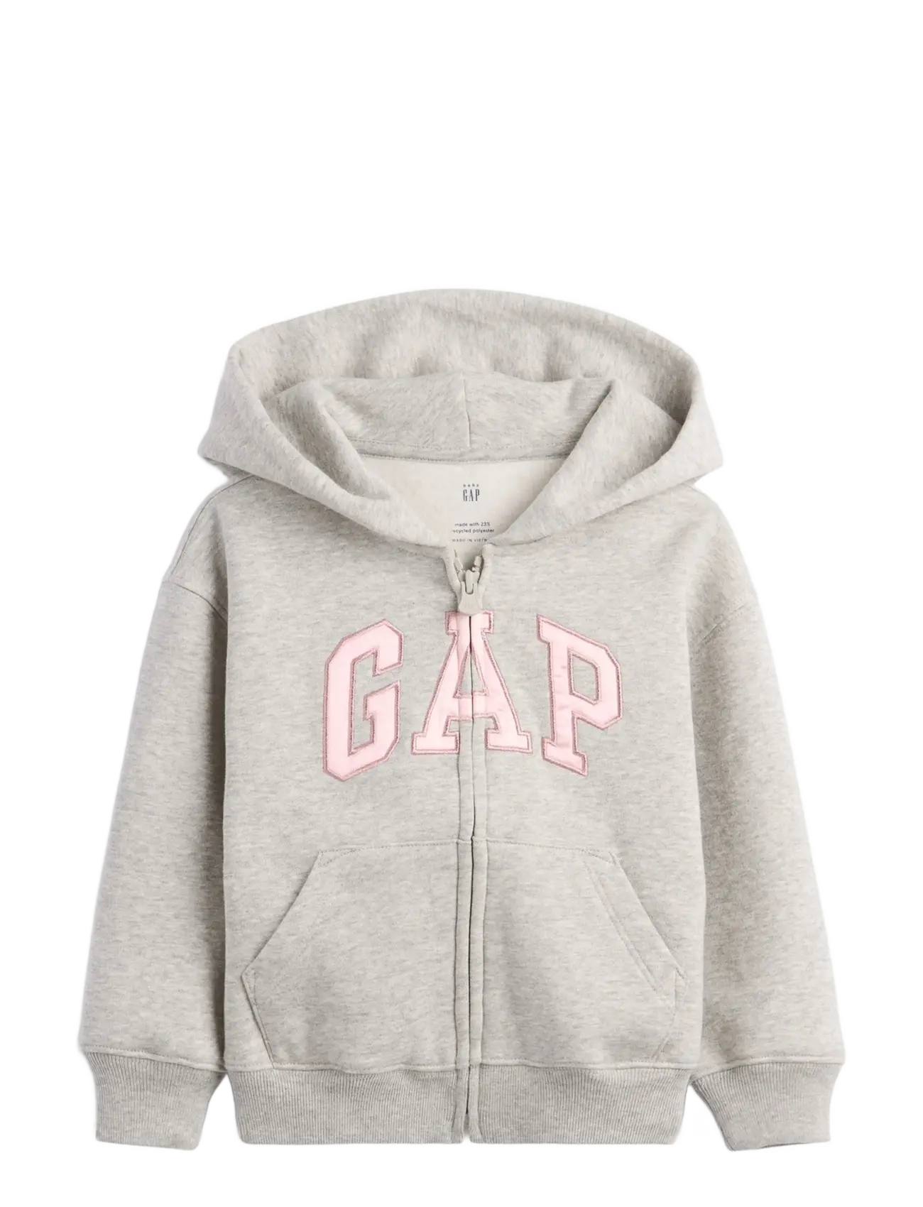 GAP Baby & Toddler VintageSoft Logo Zip Hoodie - Sweatshirts & Kapuzenpullover - B08 / grey