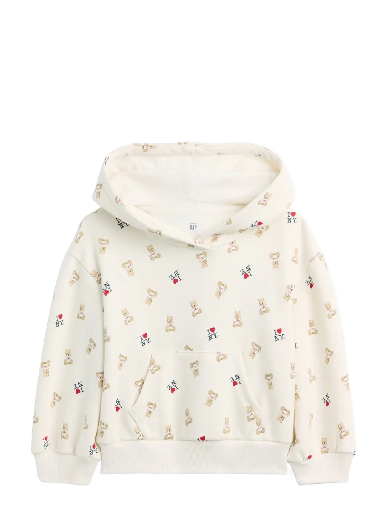 GAP Printed Fleece Hoodie from the GAP collection - Beebiriided - BRANNAN BEAR / cream