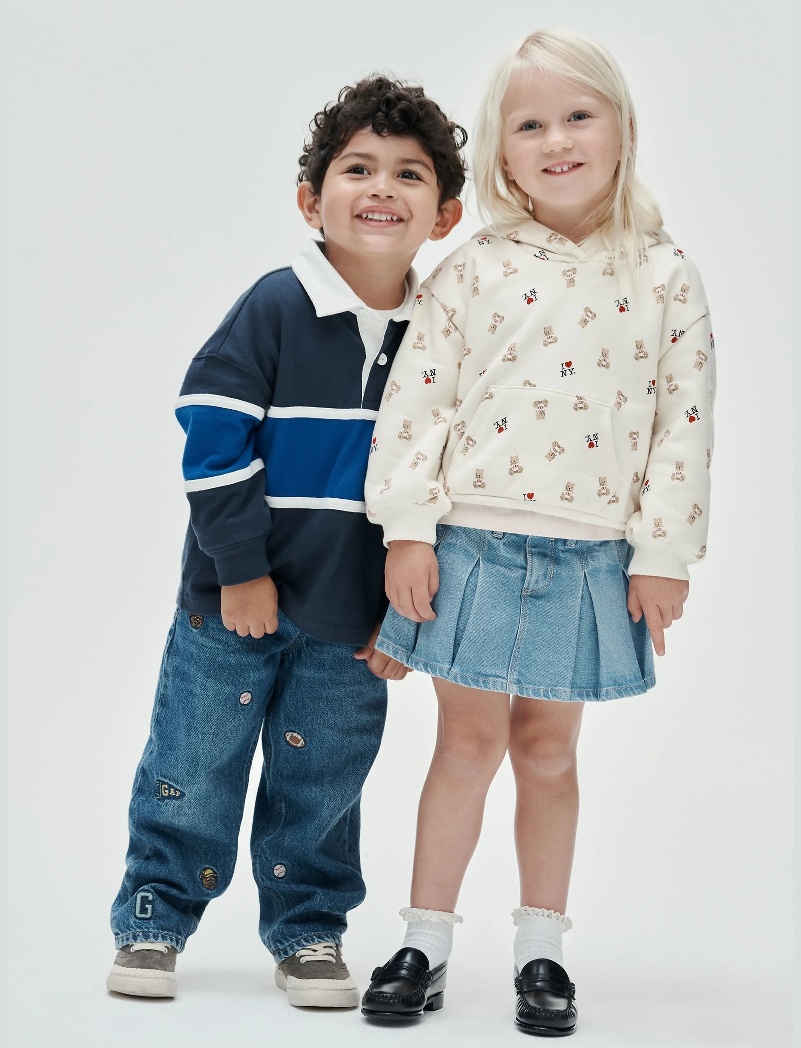 GAP Printed Fleece Hoodie from the GAP collection - Dressipluusid ja kapuutsiga pusad - BRANNAN BEAR / cream